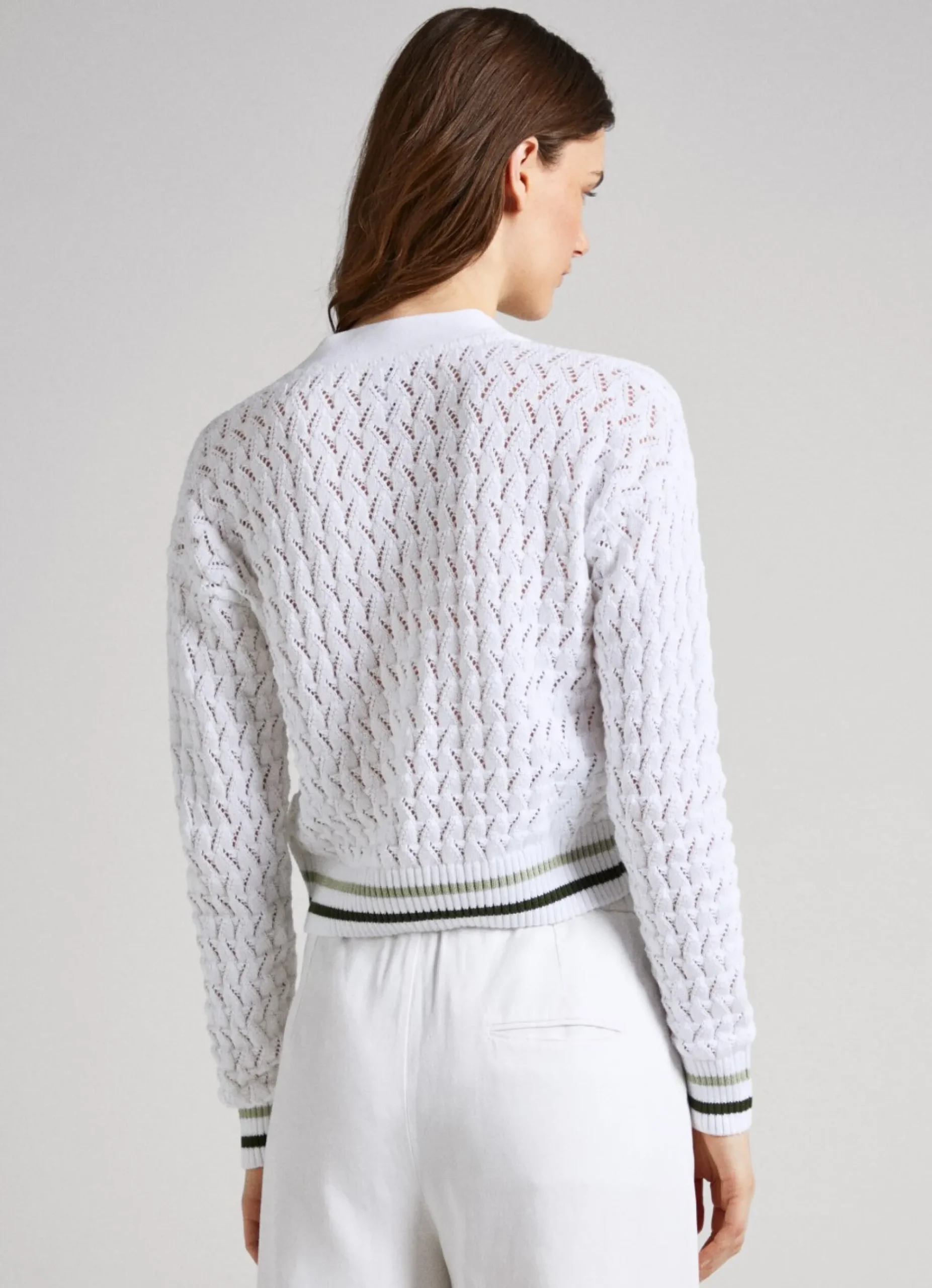 Mulher Pepe Jeans Malhas E Cardigans>Cardigan Openwork Diamonds