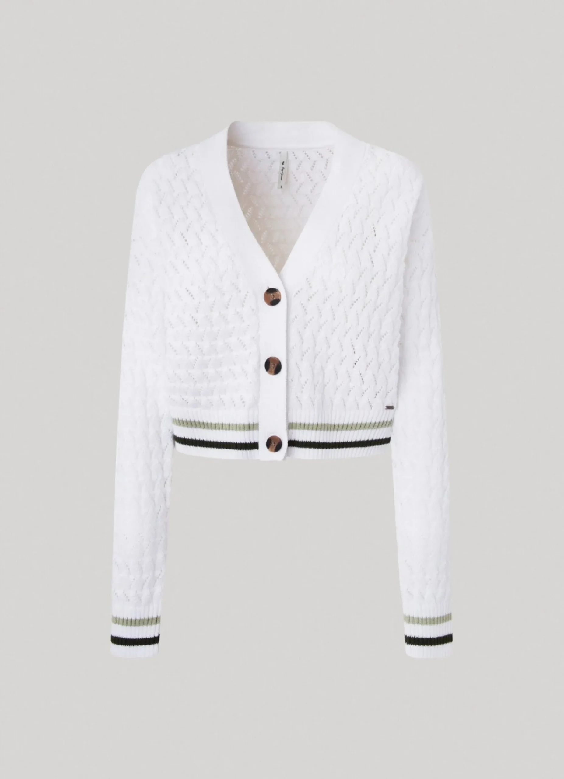 Mulher Pepe Jeans Malhas E Cardigans>Cardigan Openwork Diamonds