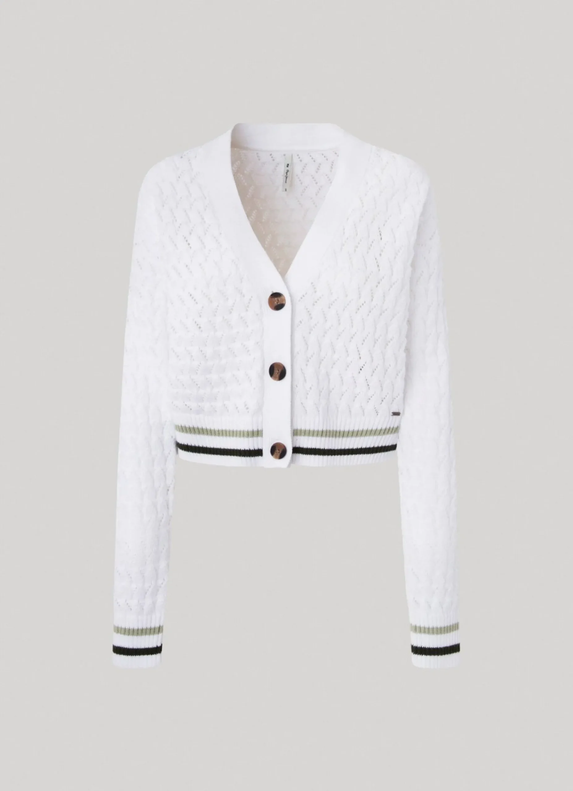 Mulher Pepe Jeans Malhas>Cardigan Openwork Diamonds