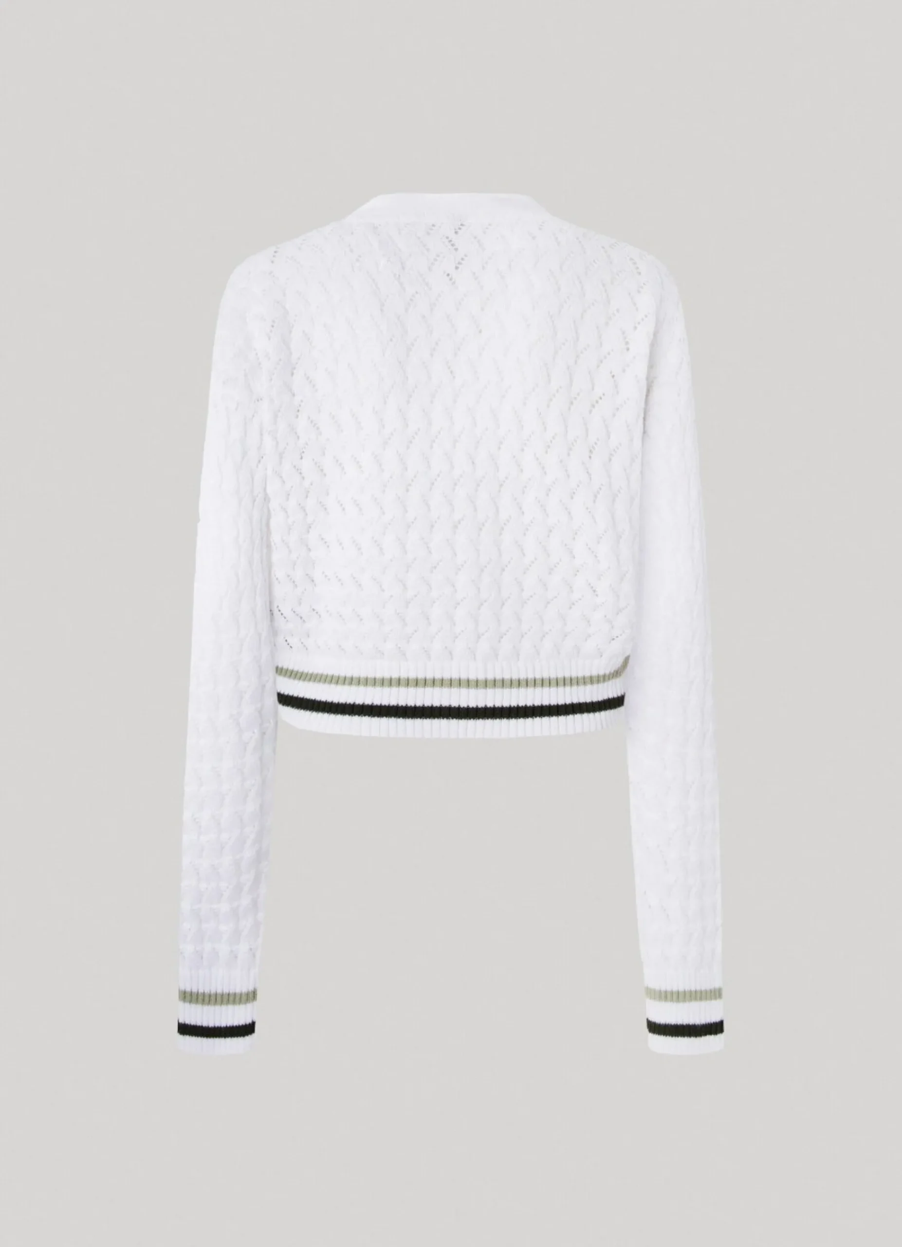 Mulher Pepe Jeans Malhas>Cardigan Openwork Diamonds