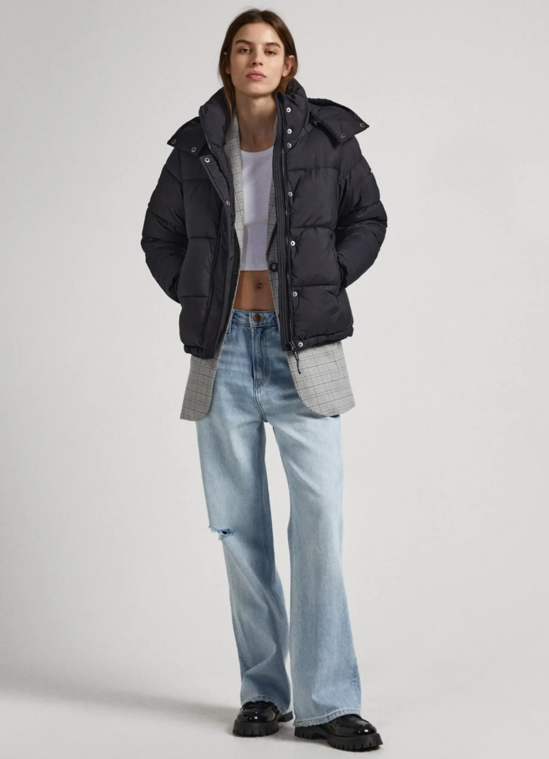 Mulher Pepe Jeans Casaco E Jaquetas>Casaco Acolchoado Com Capuz