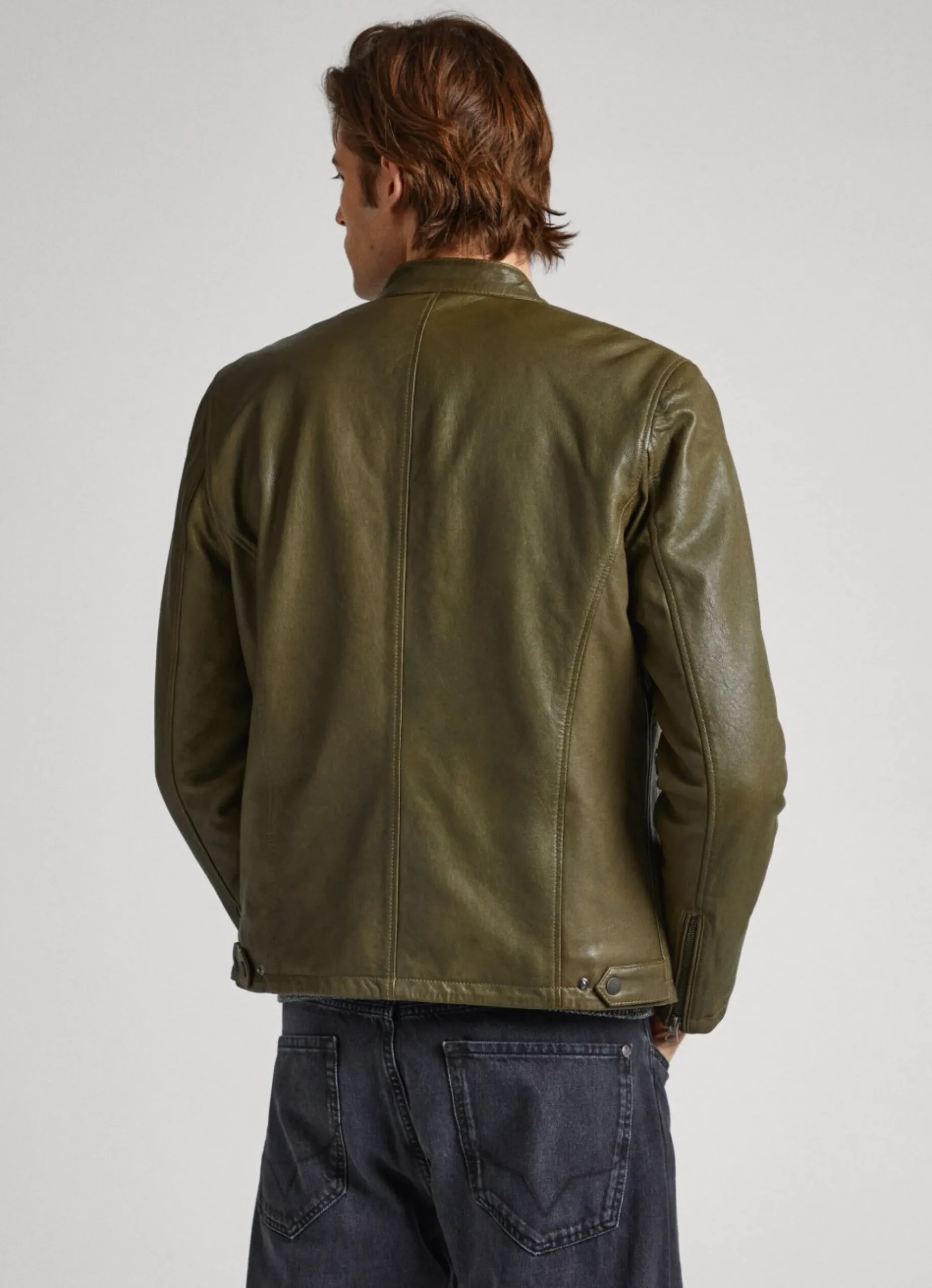 Homem Pepe Jeans Casaco E Jaquetas>Casaco Biker De Couro De Couro