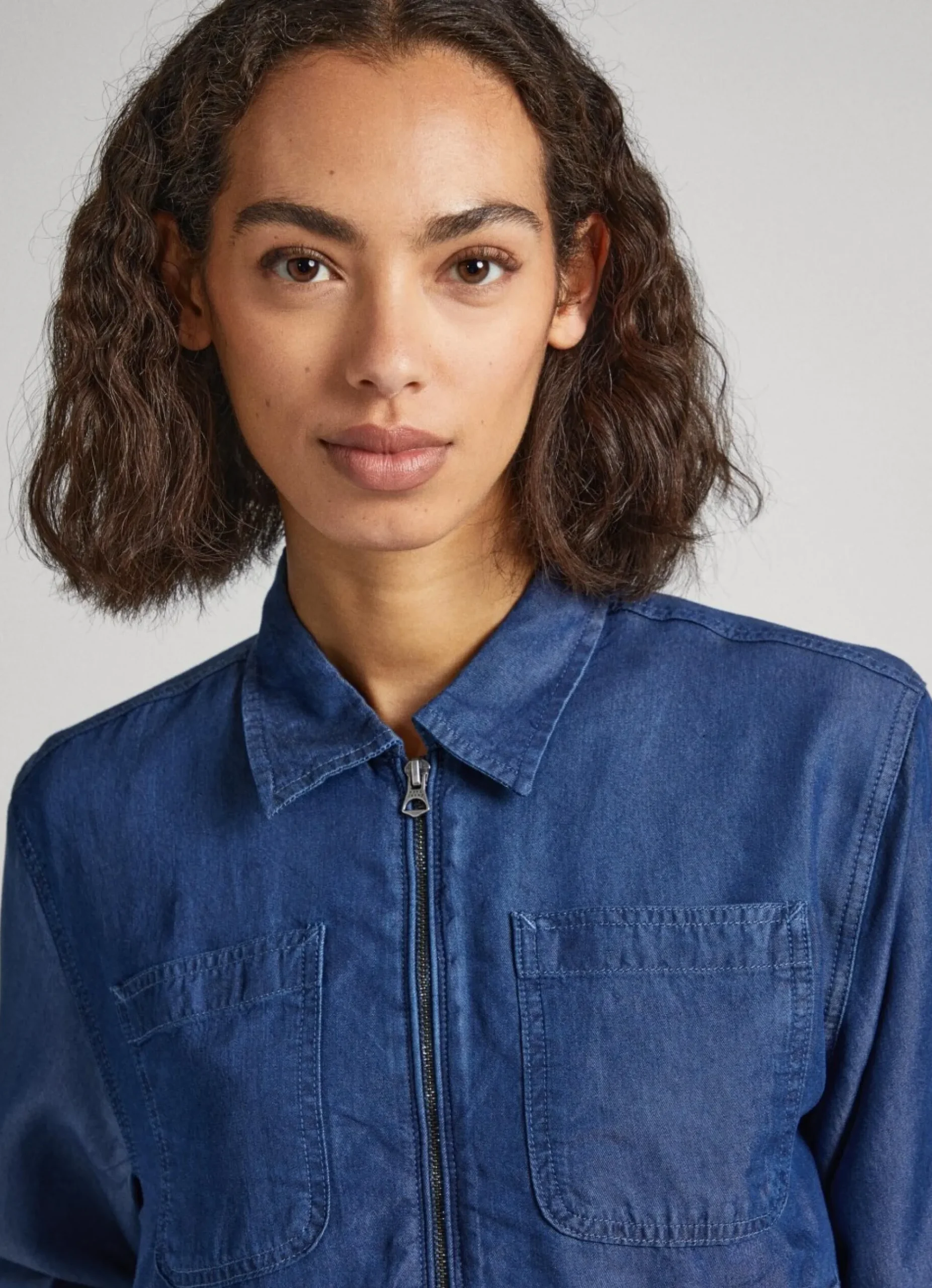 Mulher Pepe Jeans Casaco E Jaquetas>Casaco Bomber Chambray