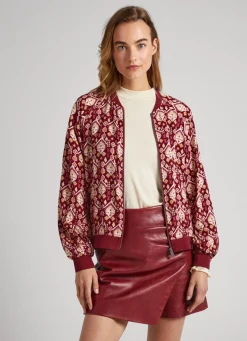 Mulher Pepe Jeans Casaco E Jaquetas>Casaco Bomber Ornamental