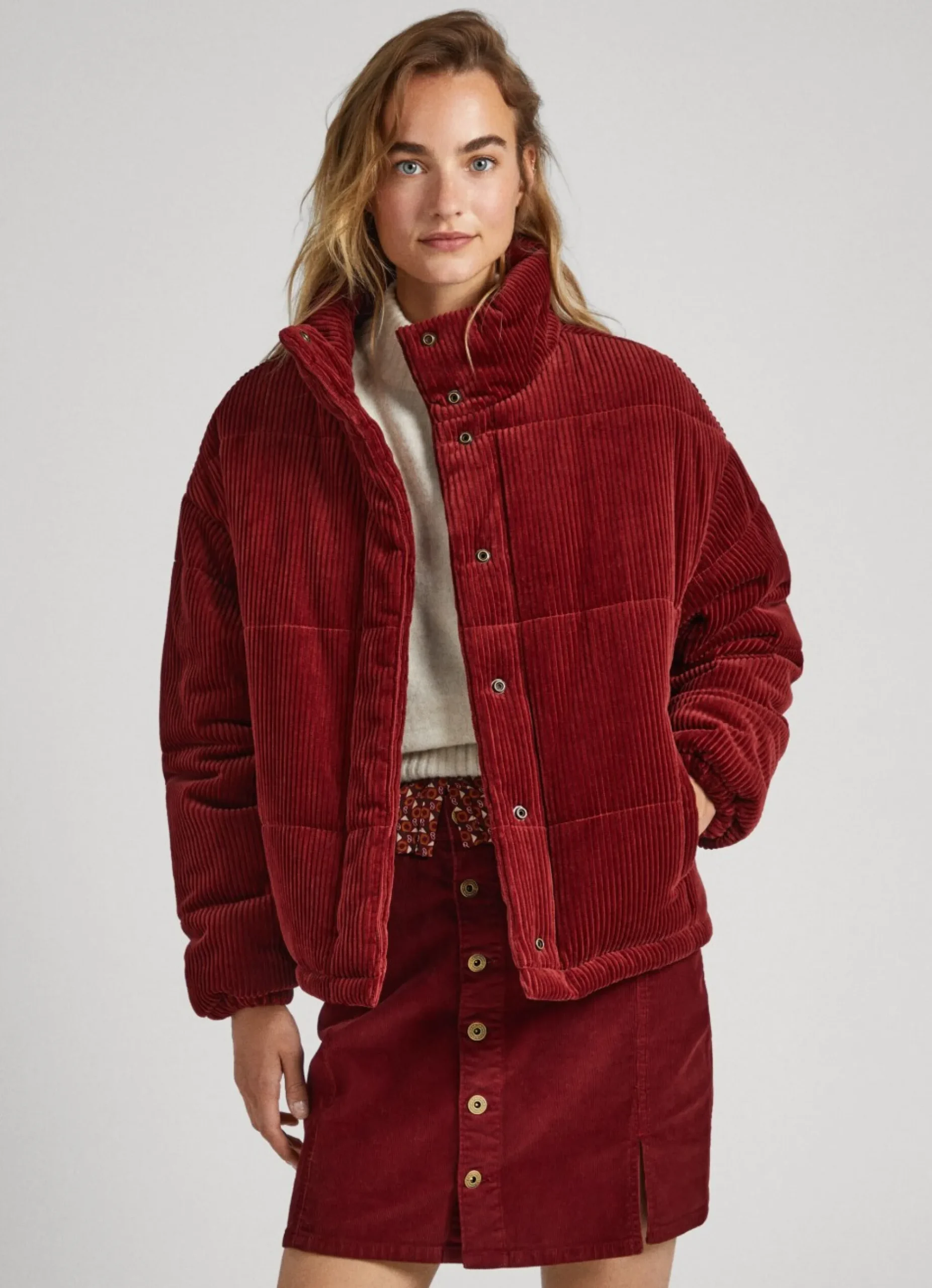 Mulher Pepe Jeans Casaco E Jaquetas>Casaco De Bombazina Oversized