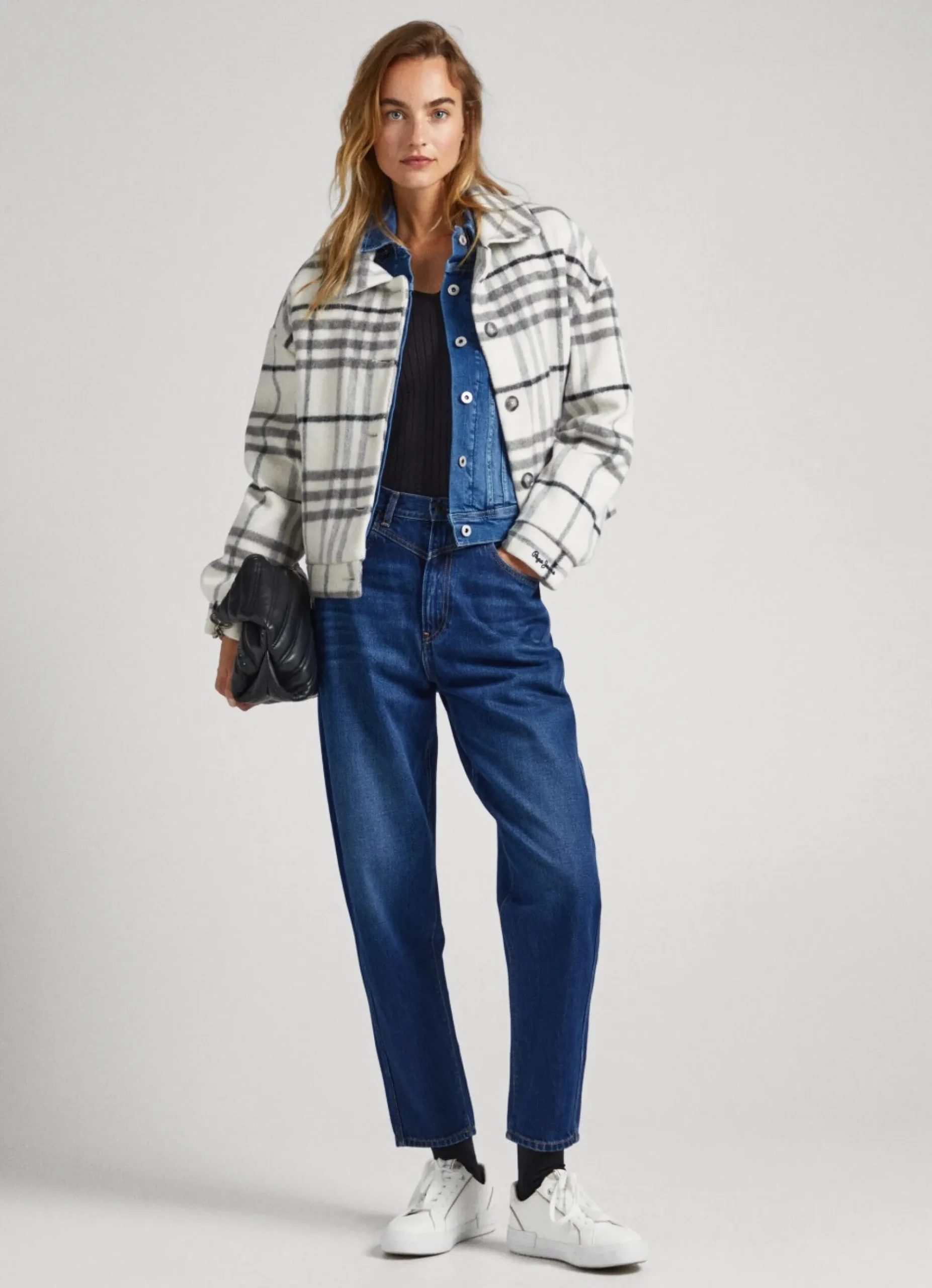 Mulher Pepe Jeans Casaco E Jaquetas>Casaco De La Com Padrao Xadrez