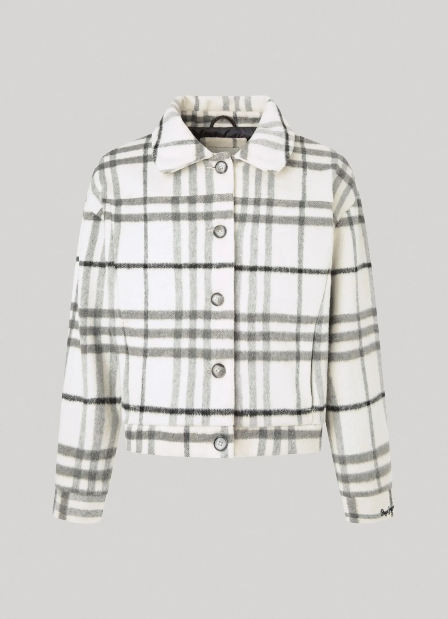 Mulher Pepe Jeans Casaco E Jaquetas>Casaco De La Com Padrao Xadrez
