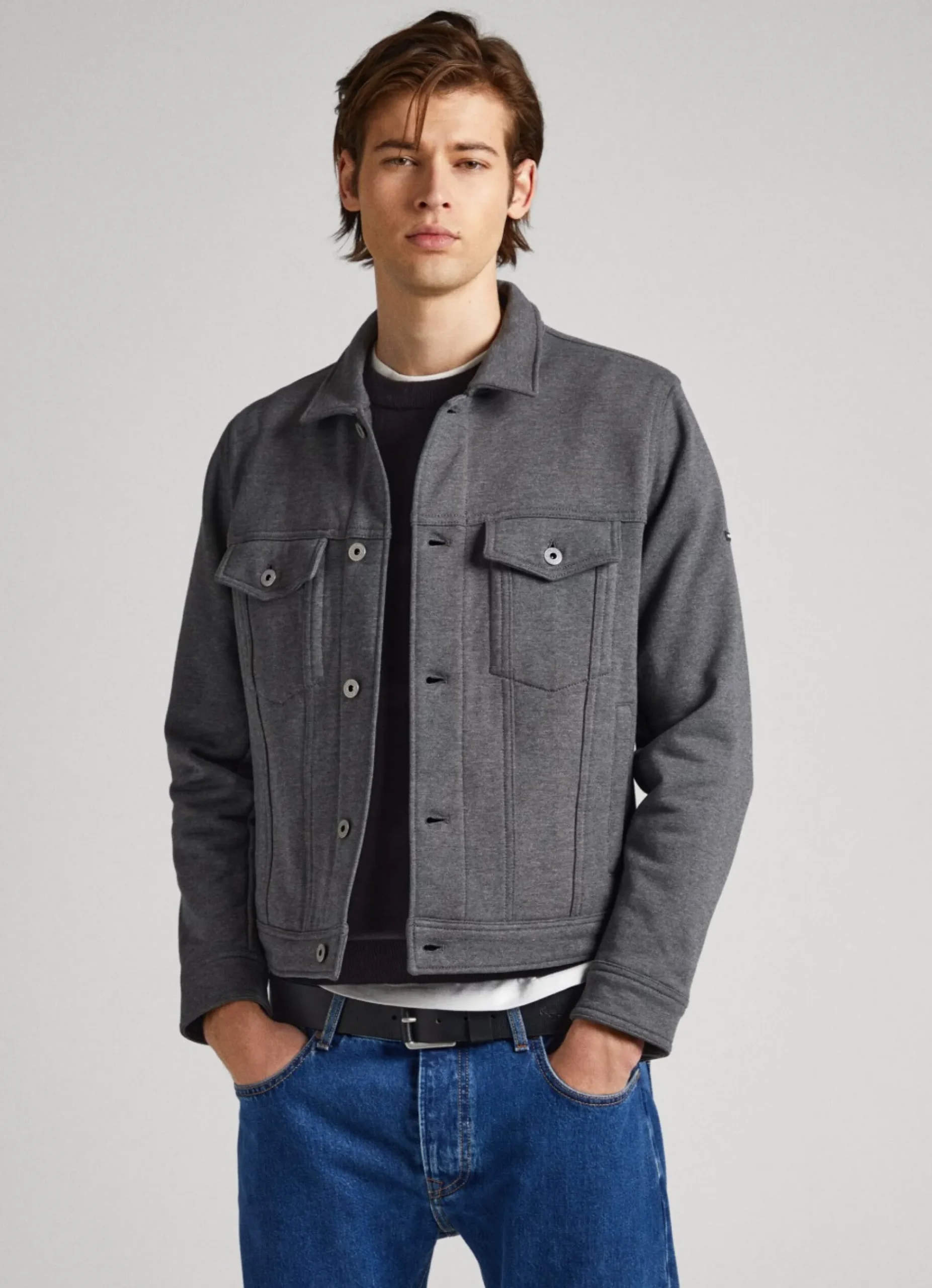 Homem Pepe Jeans Casaco E Jaquetas>Casaco De Tecido Jaspeado