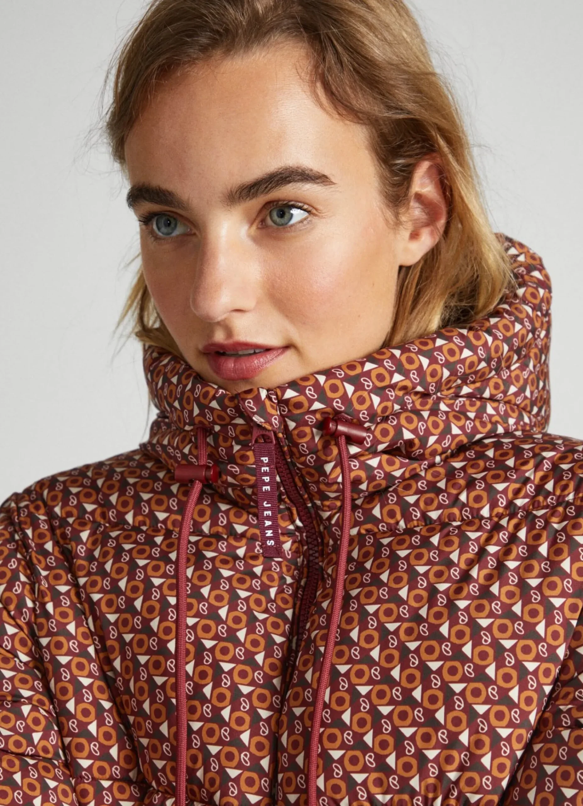 Mulher Pepe Jeans Casaco E Jaquetas>Casaco Padrao Geometrico