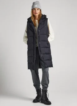 Mulher Pepe Jeans Casaco E Jaquetas>Colete Acolchoado Com Capuz