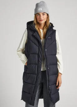 Mulher Pepe Jeans Casaco E Jaquetas>Colete Acolchoado Com Capuz