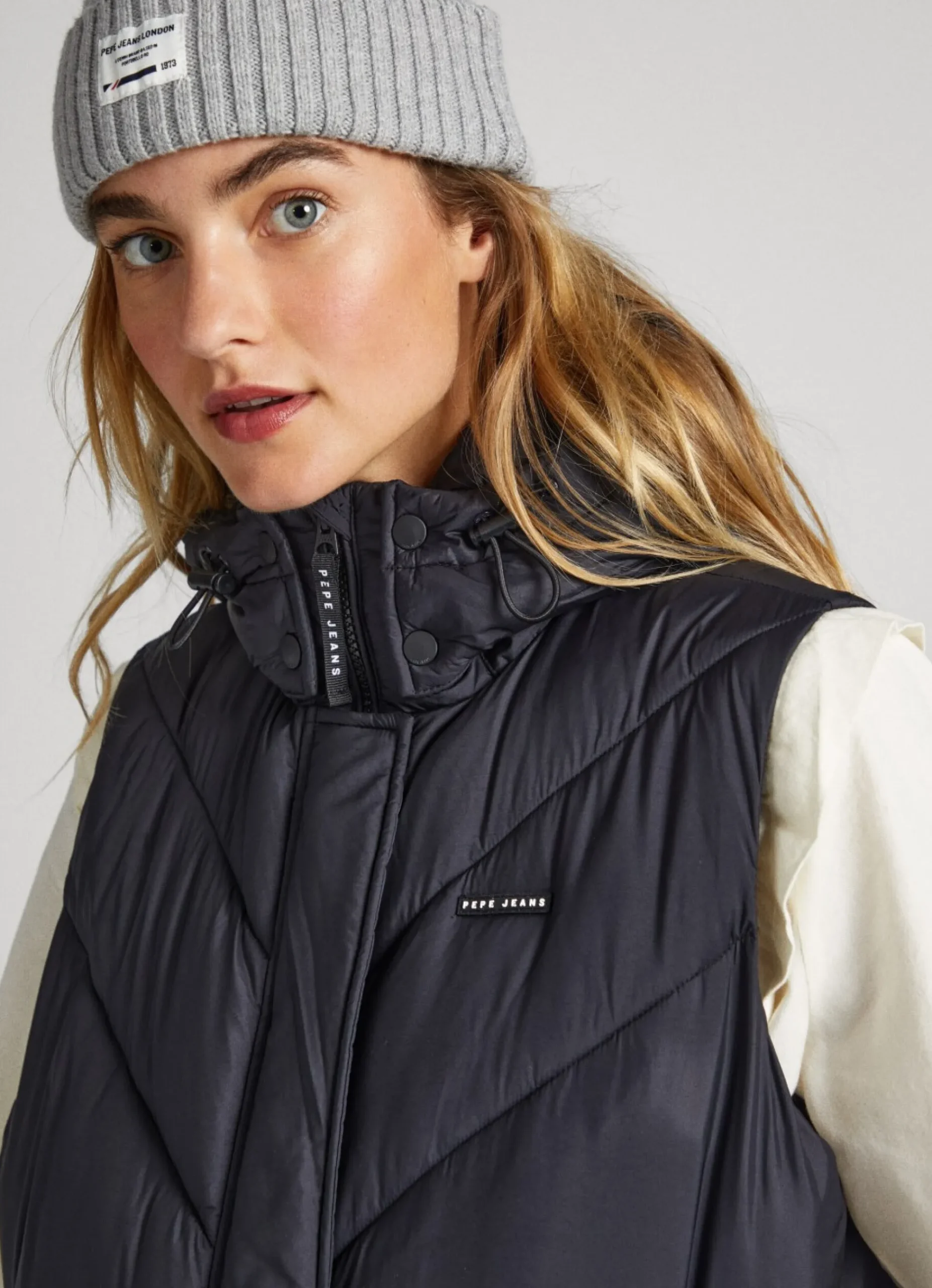 Mulher Pepe Jeans Casaco E Jaquetas>Colete Acolchoado Com Capuz