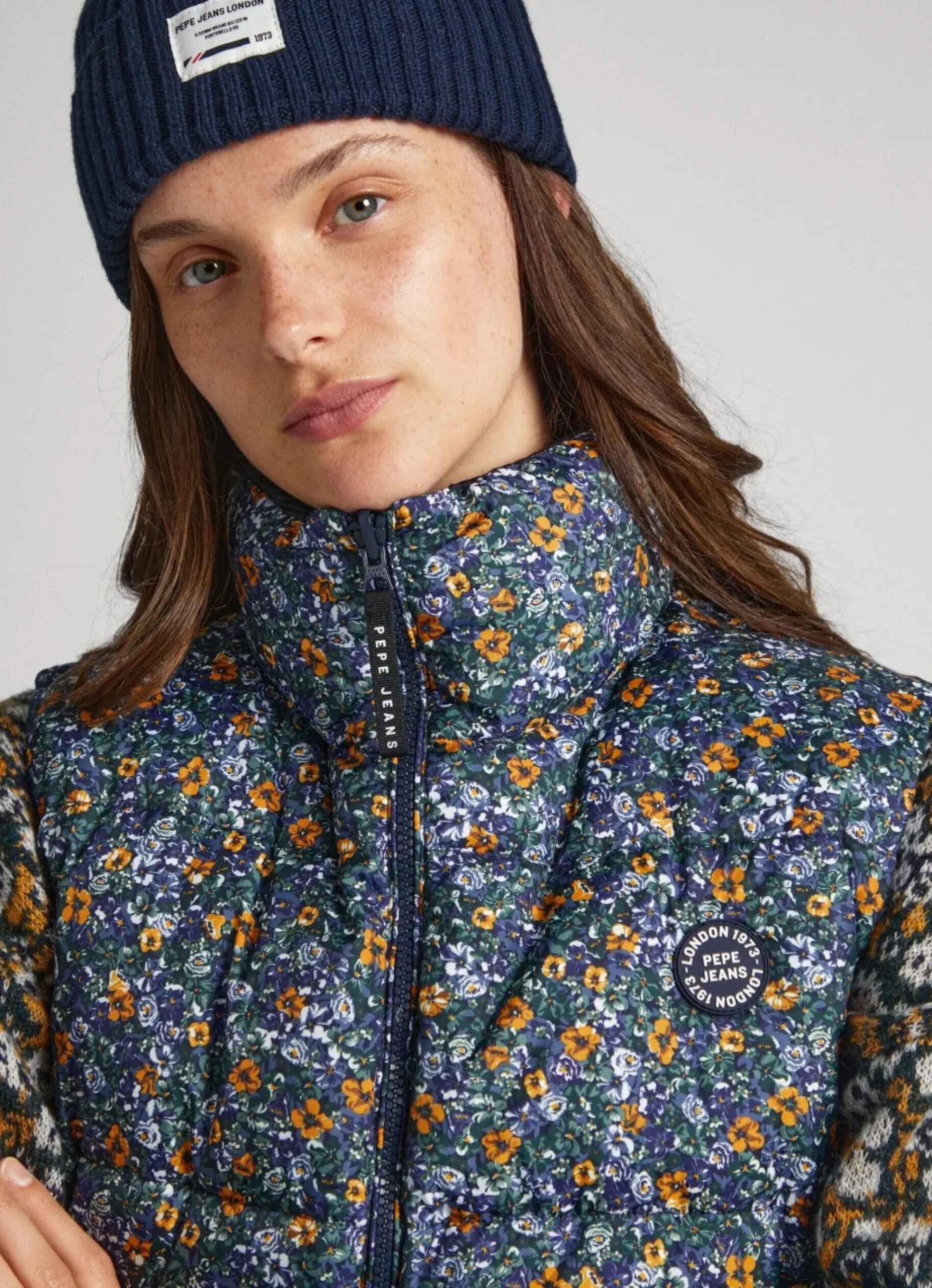 Mulher Pepe Jeans Casaco E Jaquetas>Colete Acolchoado Flores