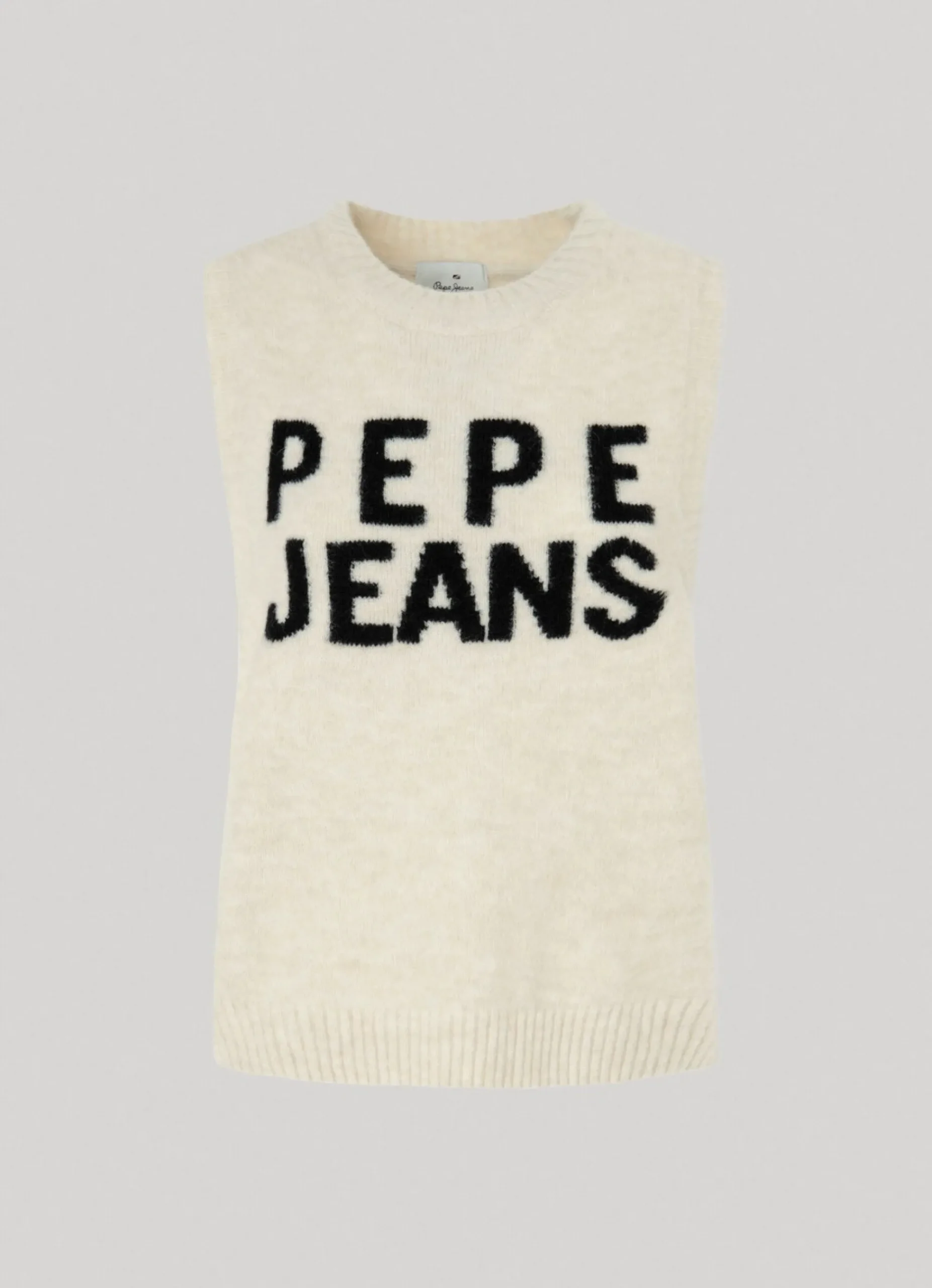 Mulher Pepe Jeans Malhas E Cardigans>Colete De Malha Logo Estampado