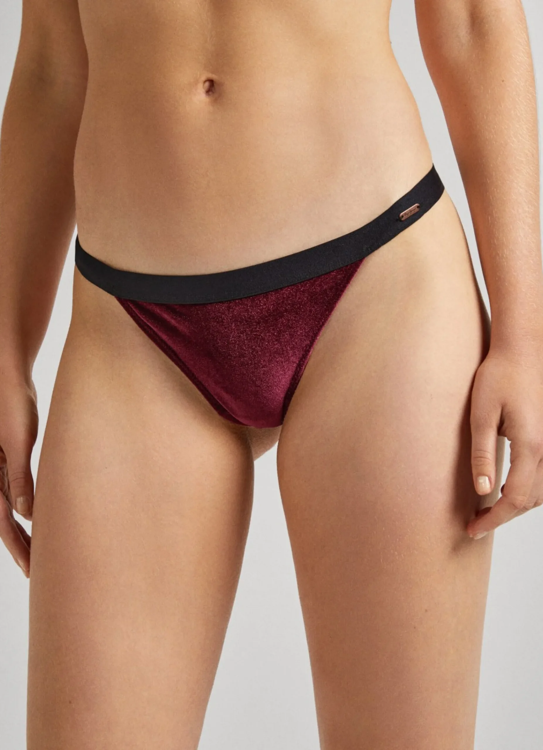 Mulher Pepe Jeans Underwear>Cueca Veludo Com Renda