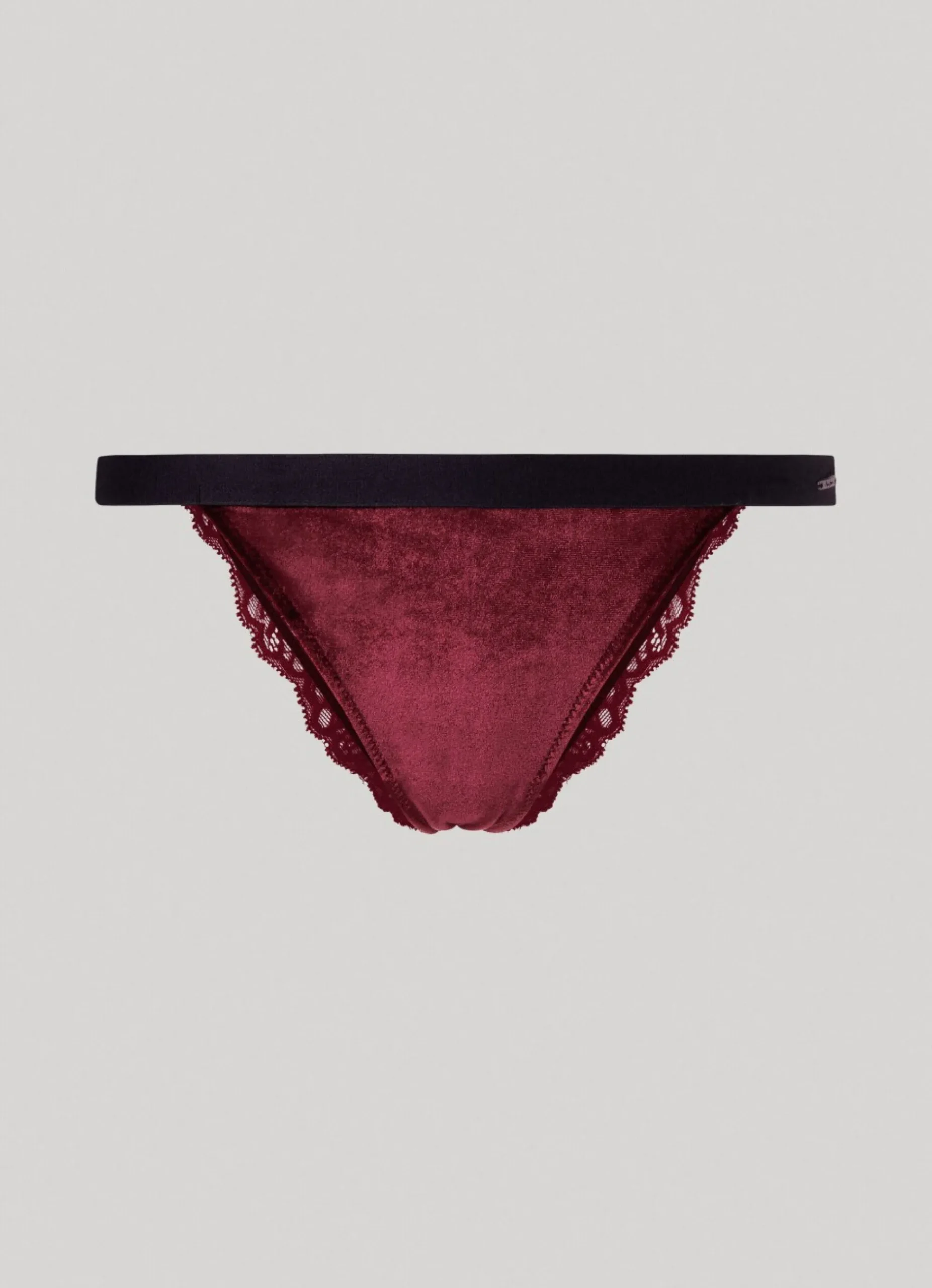 Mulher Pepe Jeans Underwear>Cueca Veludo Com Renda