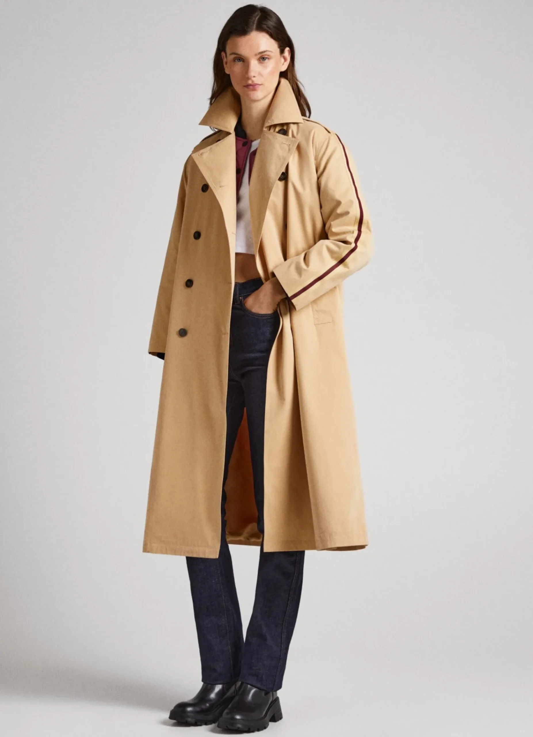 Mulher Pepe Jeans Casaco E Jaquetas>Gabardina Classica Relaxed Fit