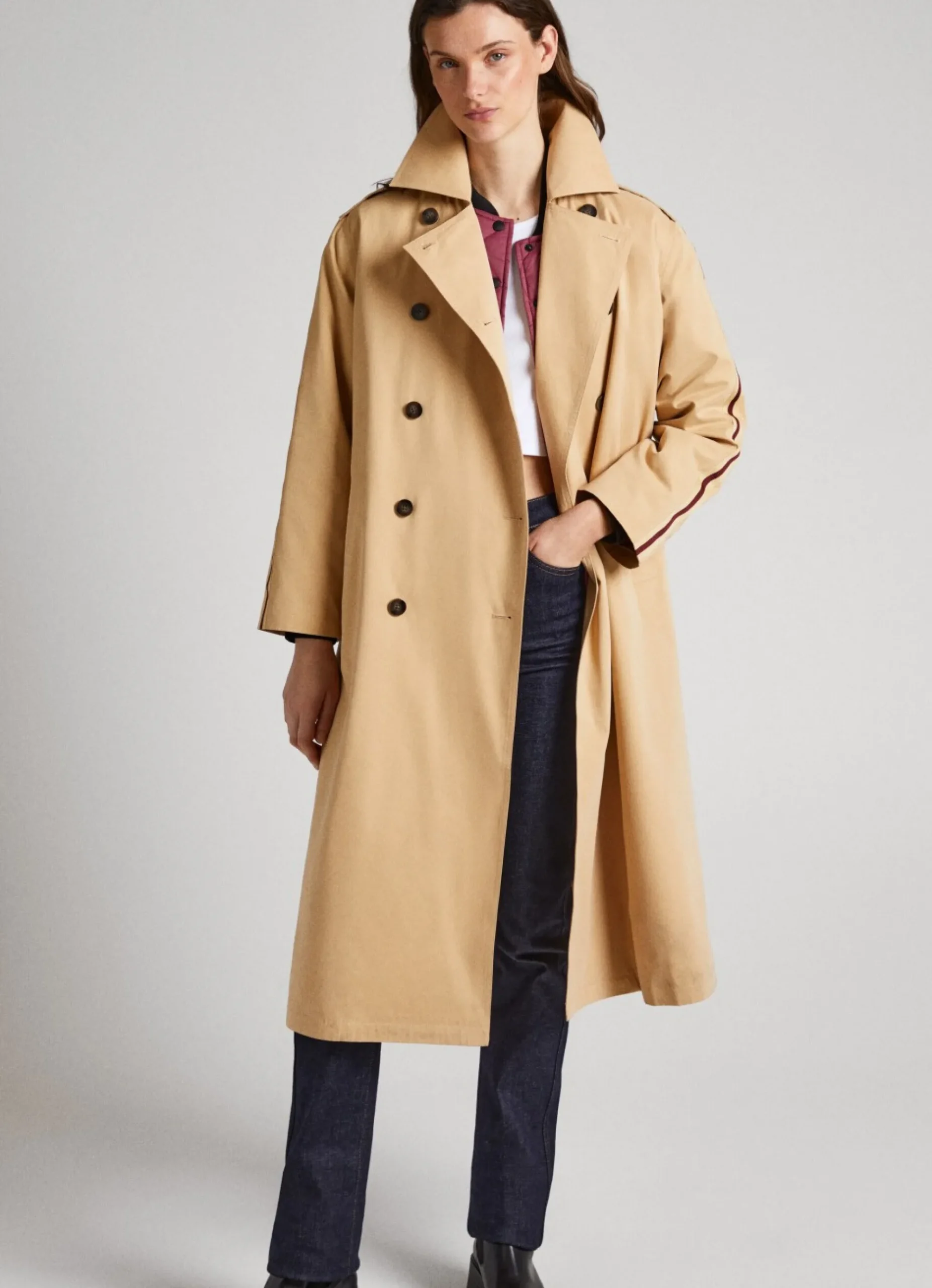 Mulher Pepe Jeans Casaco E Jaquetas>Gabardina Classica Relaxed Fit