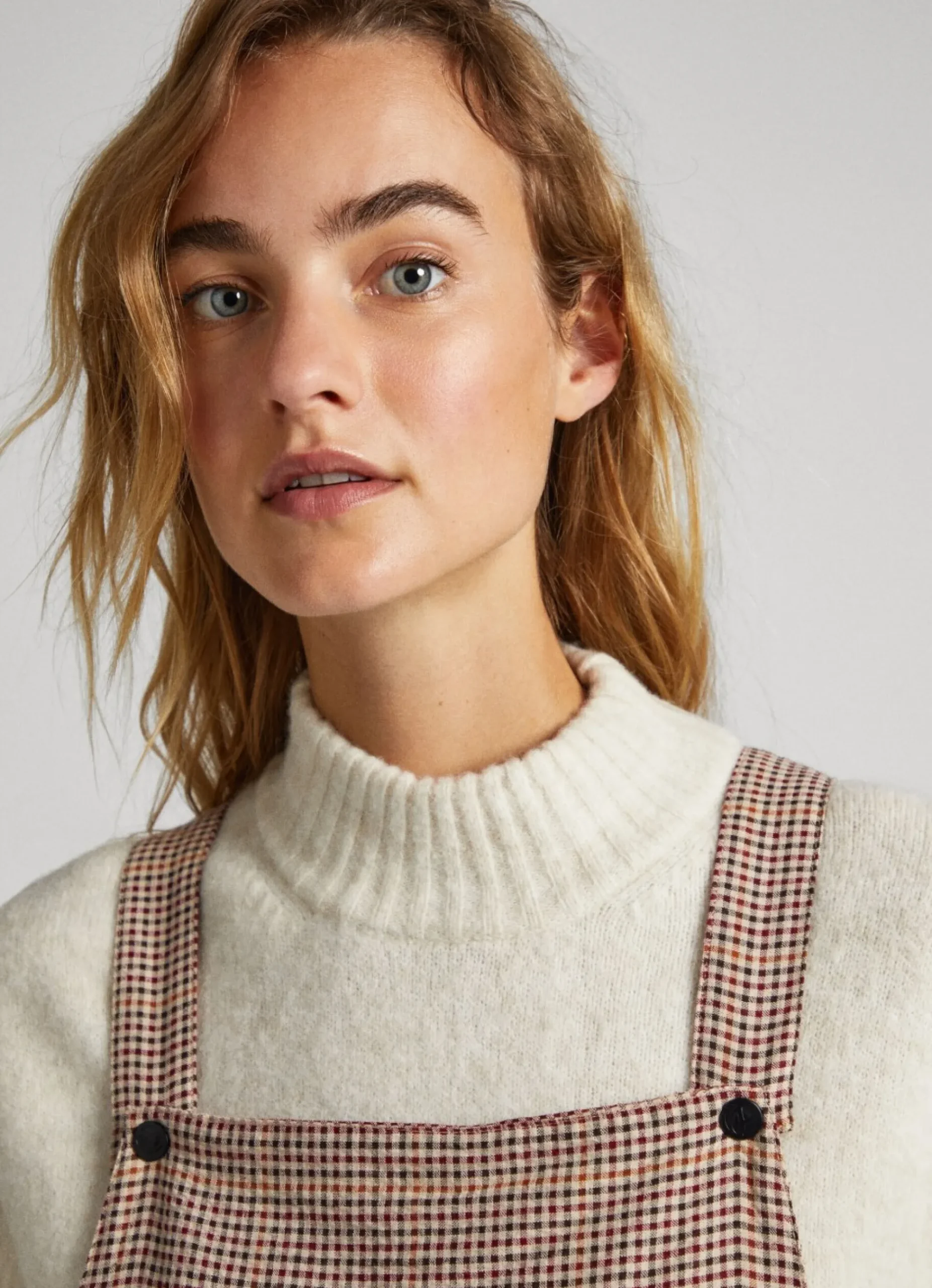Mulher Pepe Jeans Vestidos E Macacões>Jardineiras Padrao Xadrez
