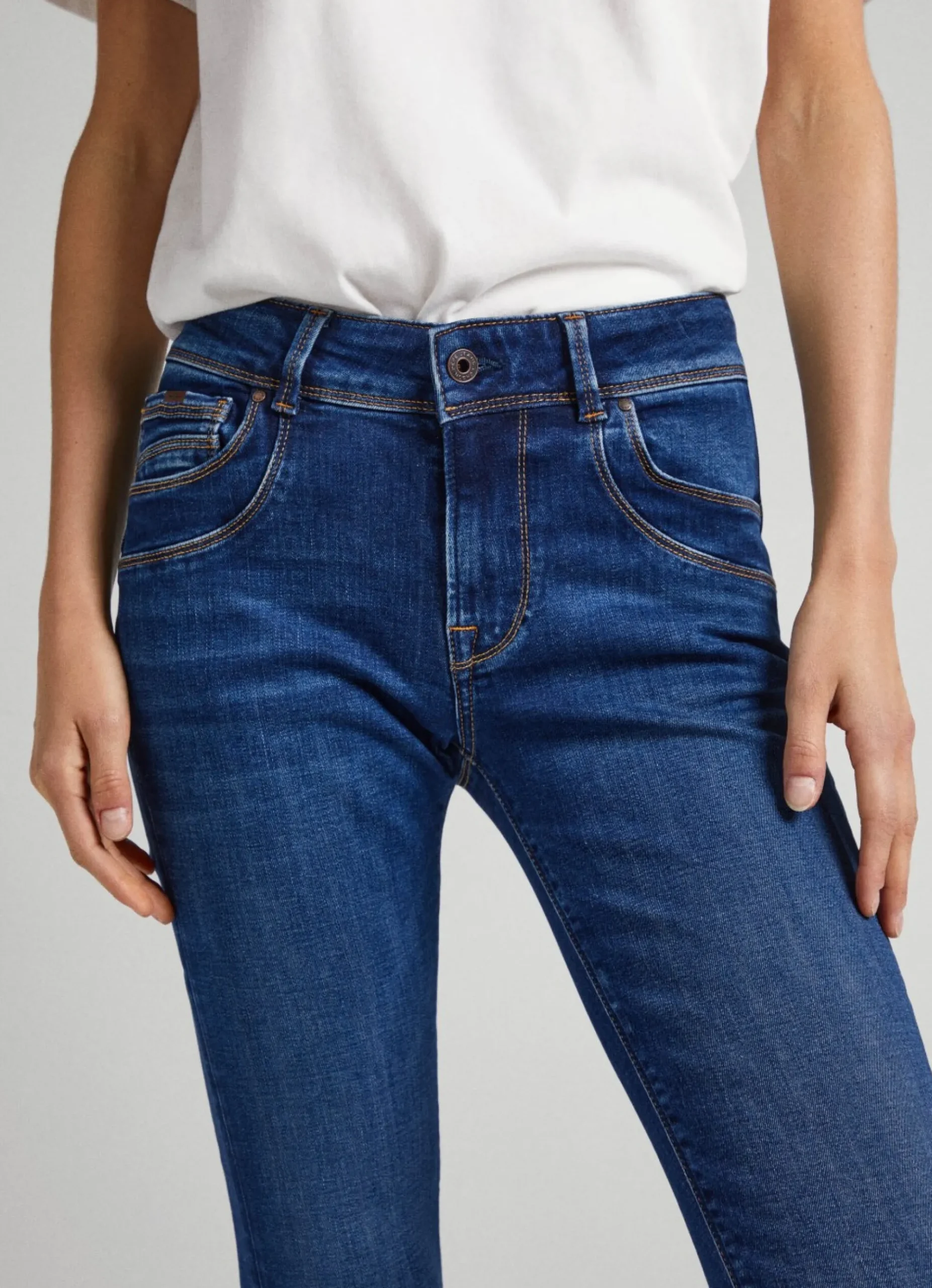 Mulher Pepe Jeans Slim>Jeans Brookes Regular Fit Mid-Rise