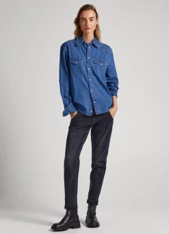 Mulher Pepe Jeans Trends>Jeans Carey Relaxed Fit Mid-Rise
