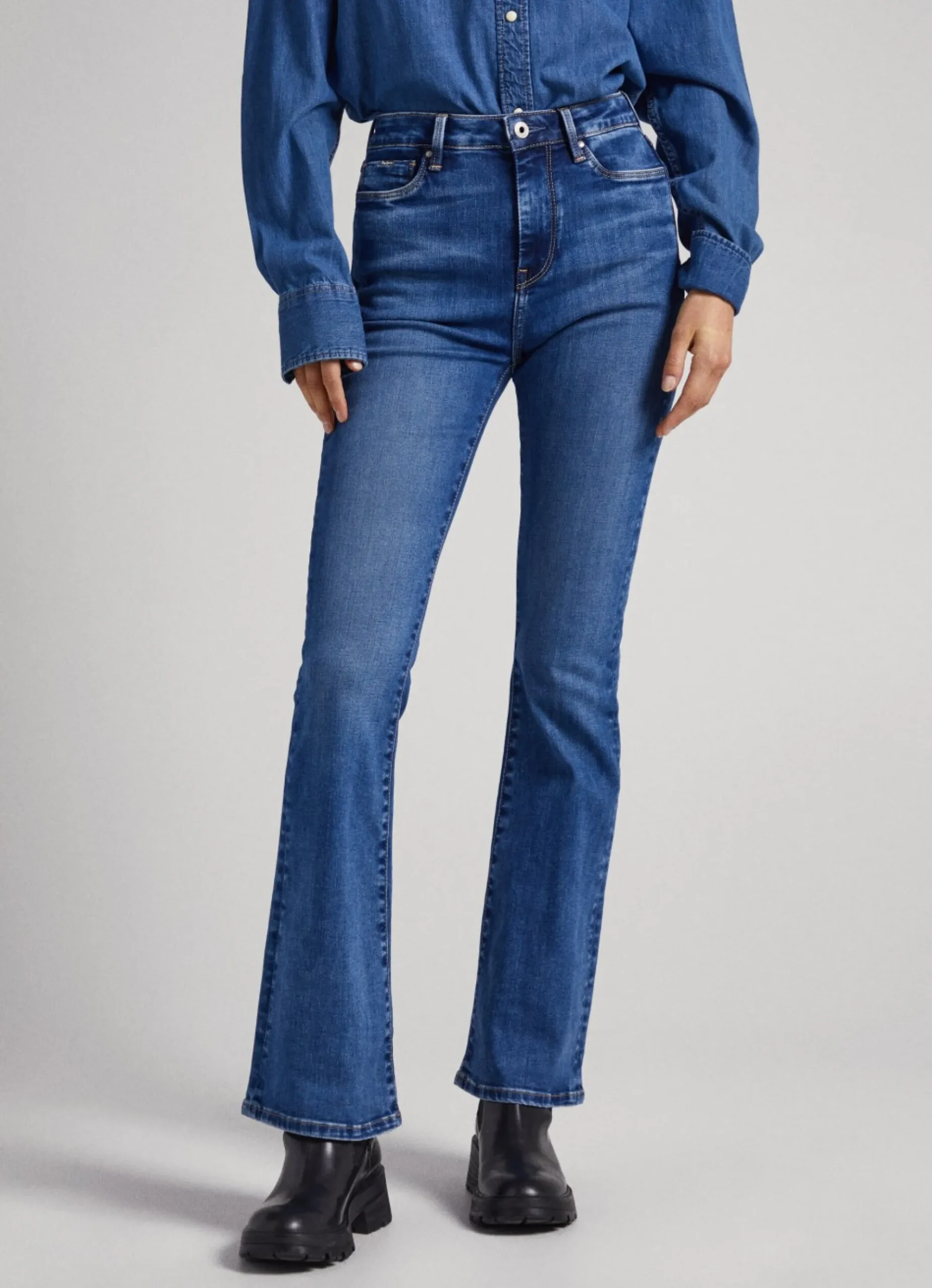 Mulher Pepe Jeans Flare E Boot Cut>Jeans Dion Flare Fit High-Rise Waist