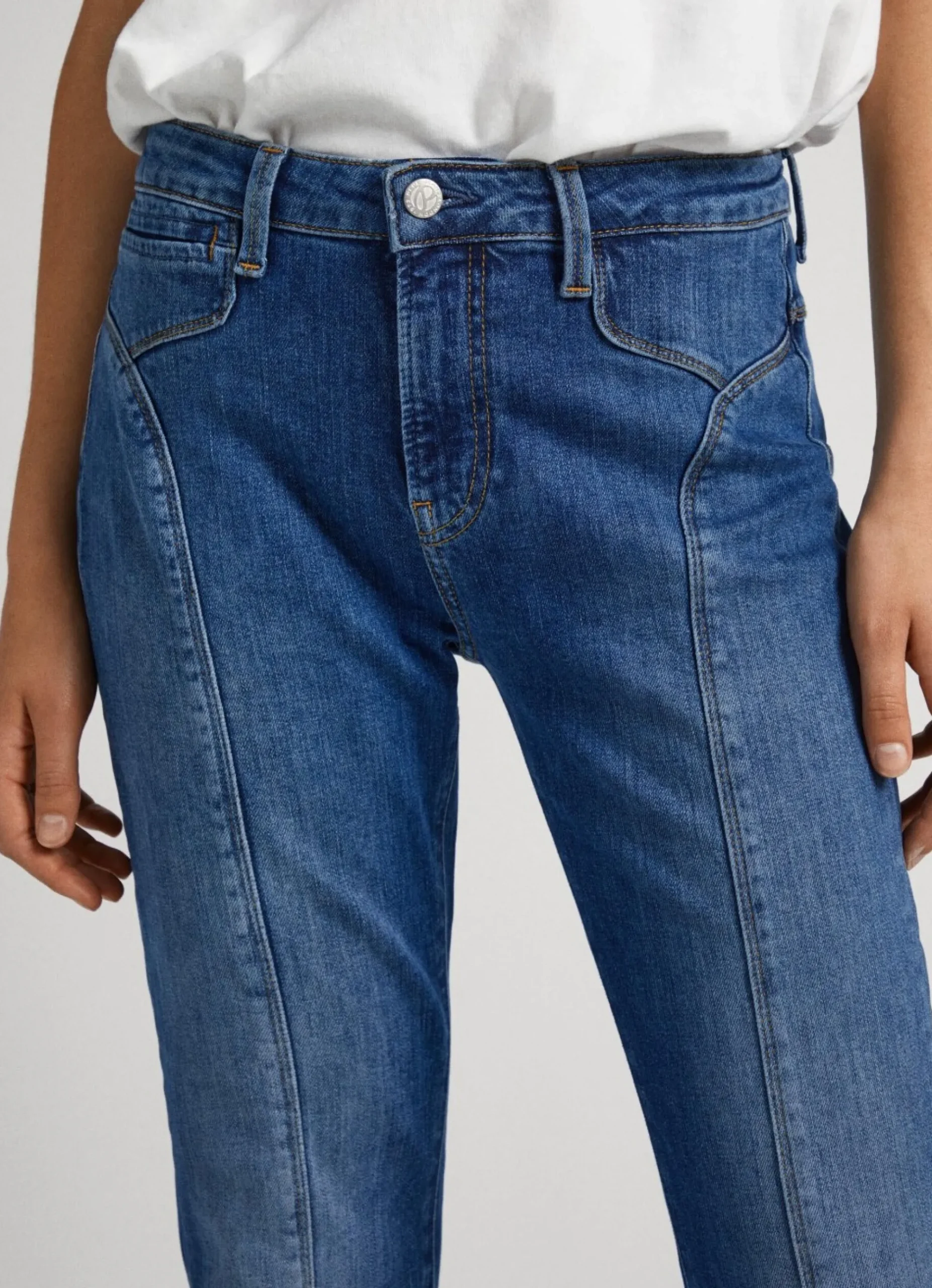 Mulher Pepe Jeans Flare E Boot Cut>Jeans Mid-Rise Lennox Fit Flare