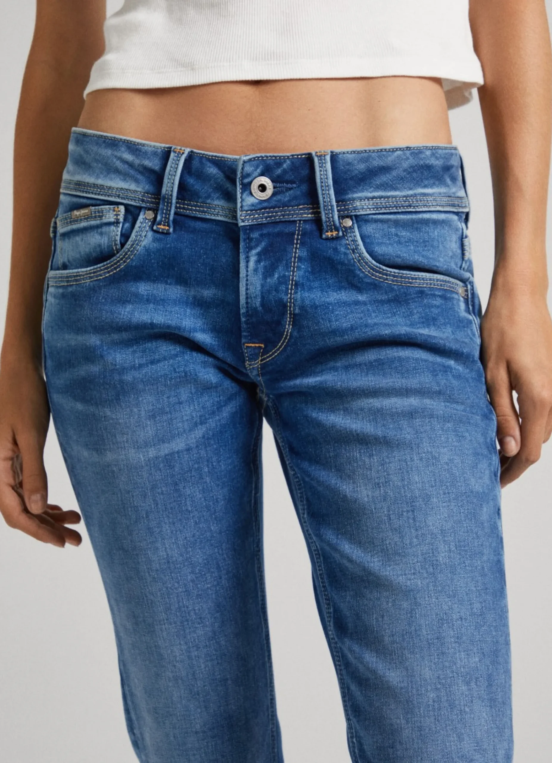 Mulher Pepe Jeans Straight>Jeans Saturn Regular Fit Mid Rise