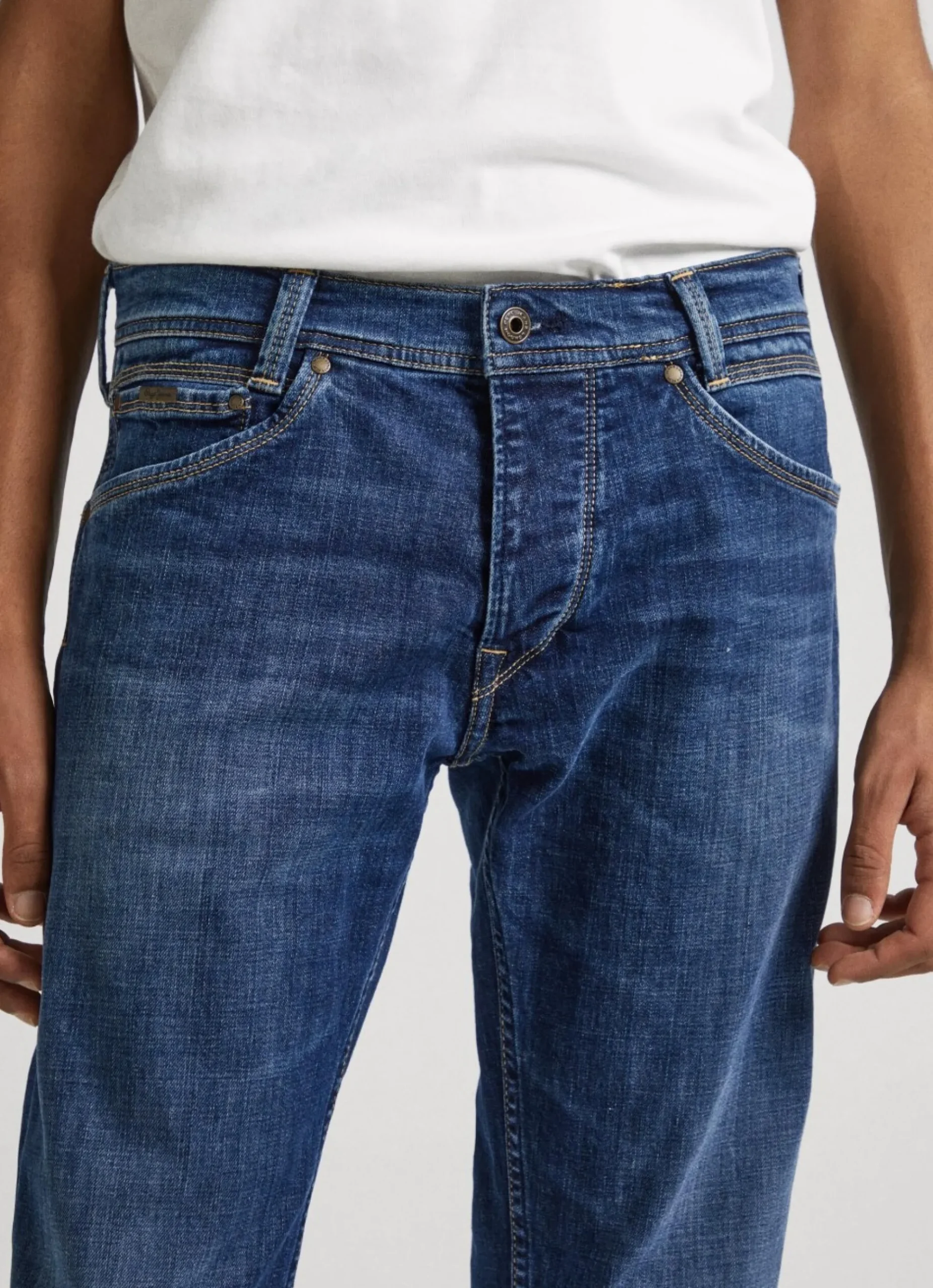 Homem Pepe Jeans Regular>Jeans Spike Fit Mid-Rise