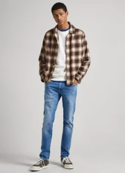 Homem Pepe Jeans Regular>Jeans Stanley Fit Mid Rise