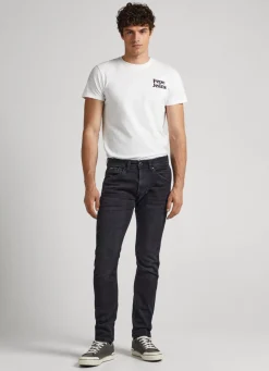 Homem Pepe Jeans Regular>Jeans Track Regular Fit Mid Rise