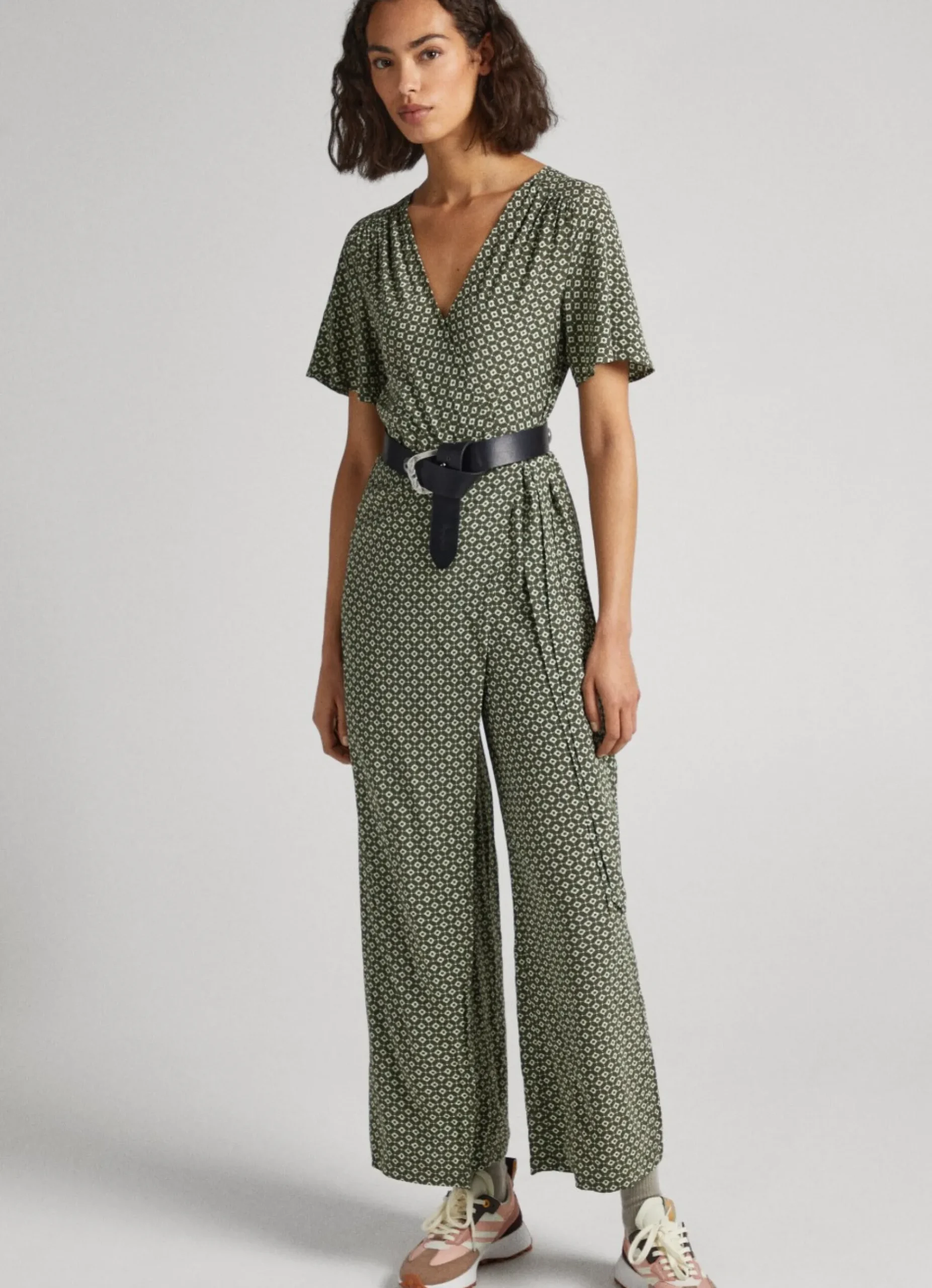 Mulher Pepe Jeans Vestidos E Macacões>Macacao Com Padrao Geometrico