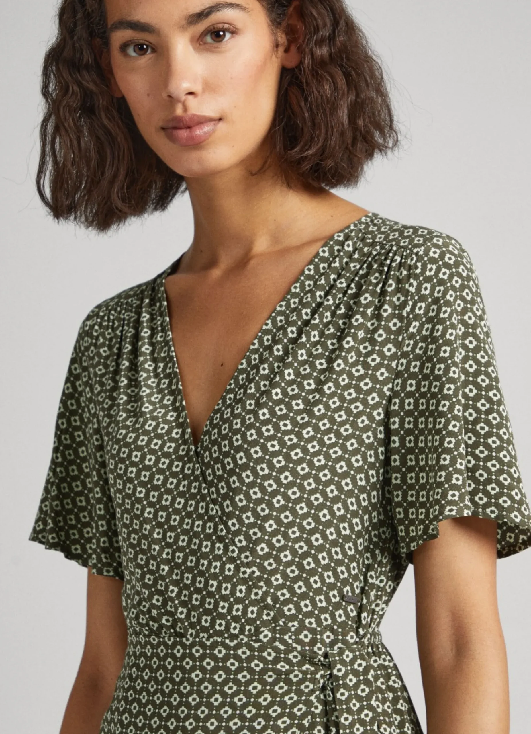 Mulher Pepe Jeans Vestidos E Macacões>Macacao Com Padrao Geometrico