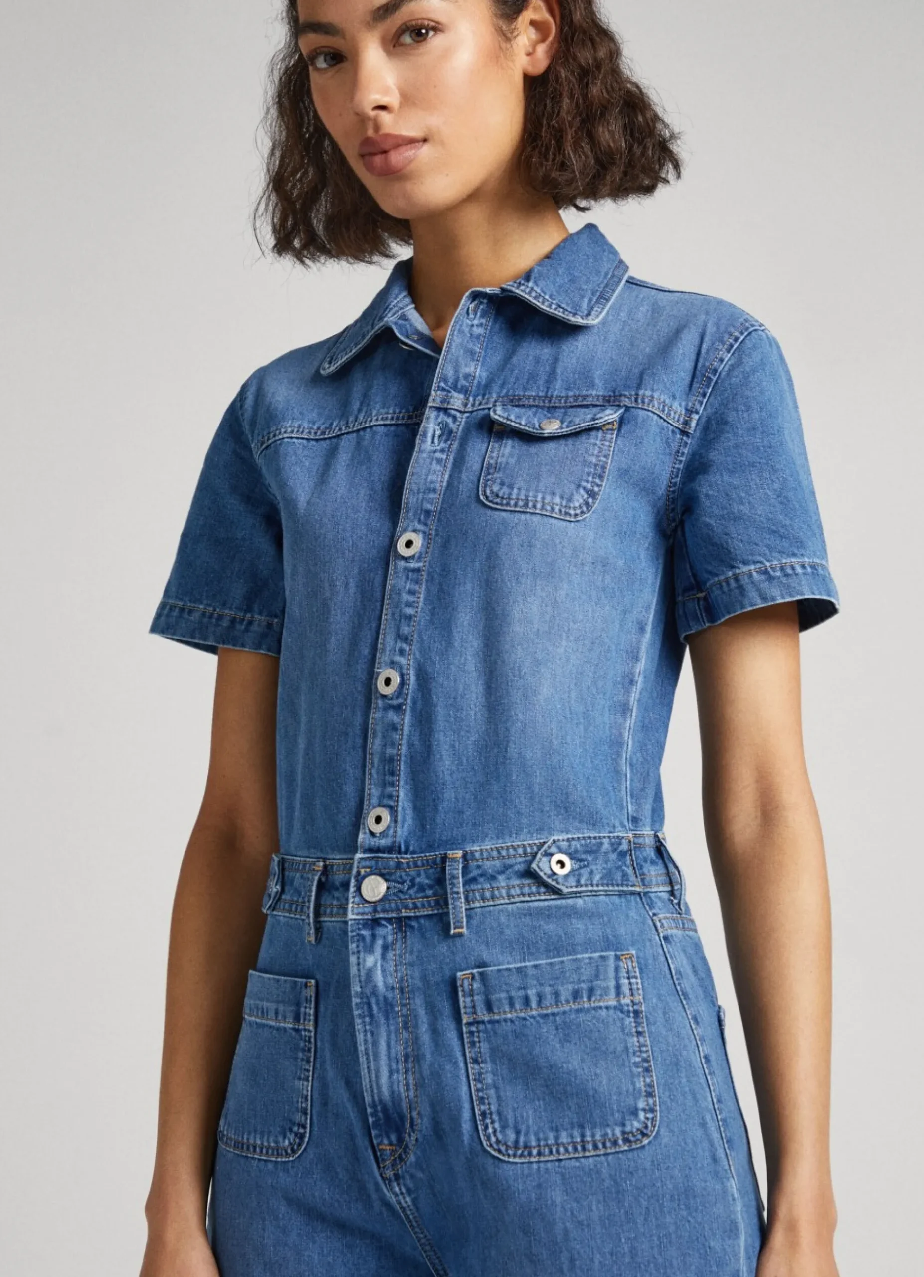 Mulher Pepe Jeans Vestidos E Macacões>Macacao Comprido