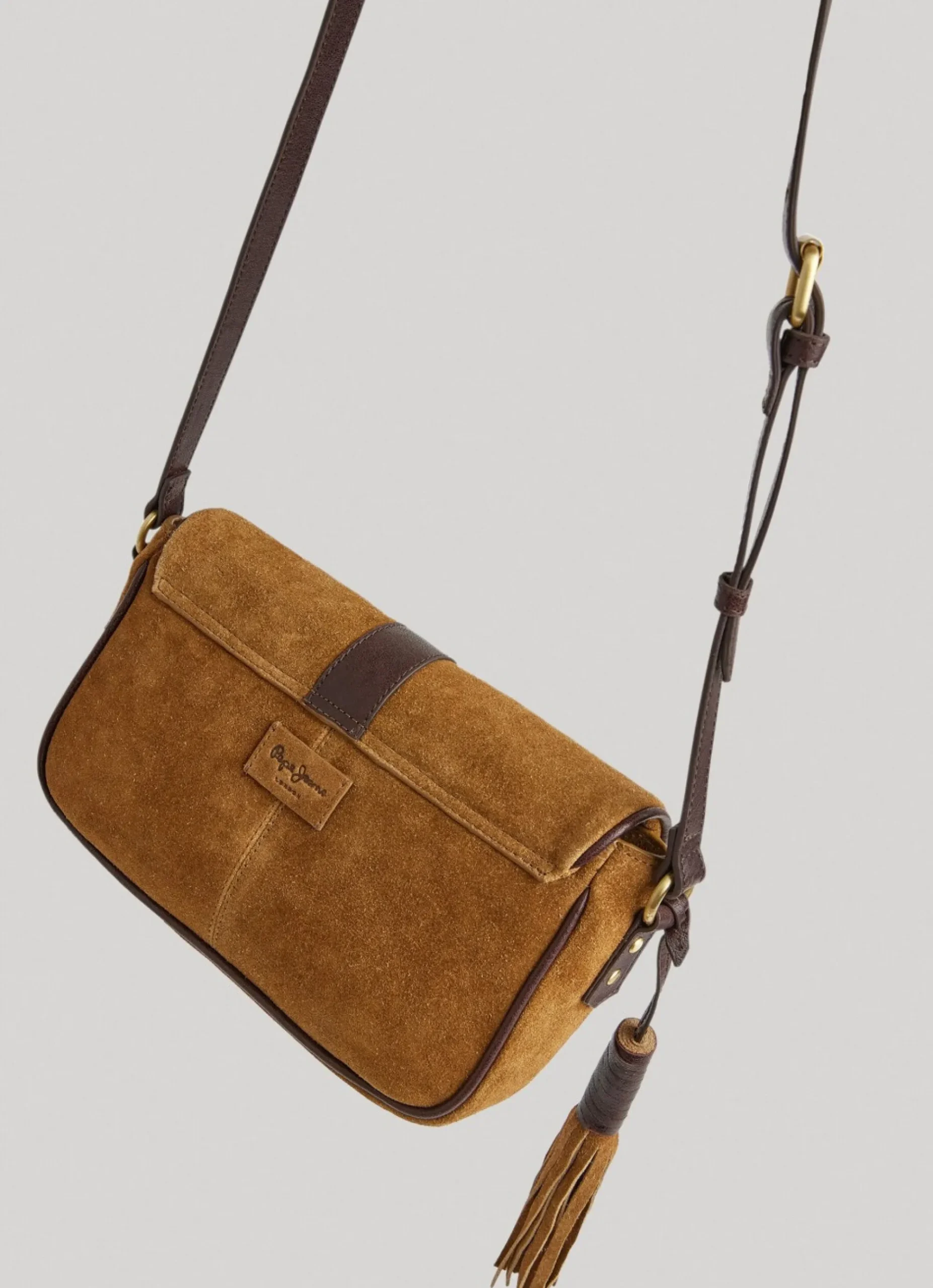 Mulher Pepe Jeans Bolsas E Mochilas>Mala A Tiracolo Em Camurca