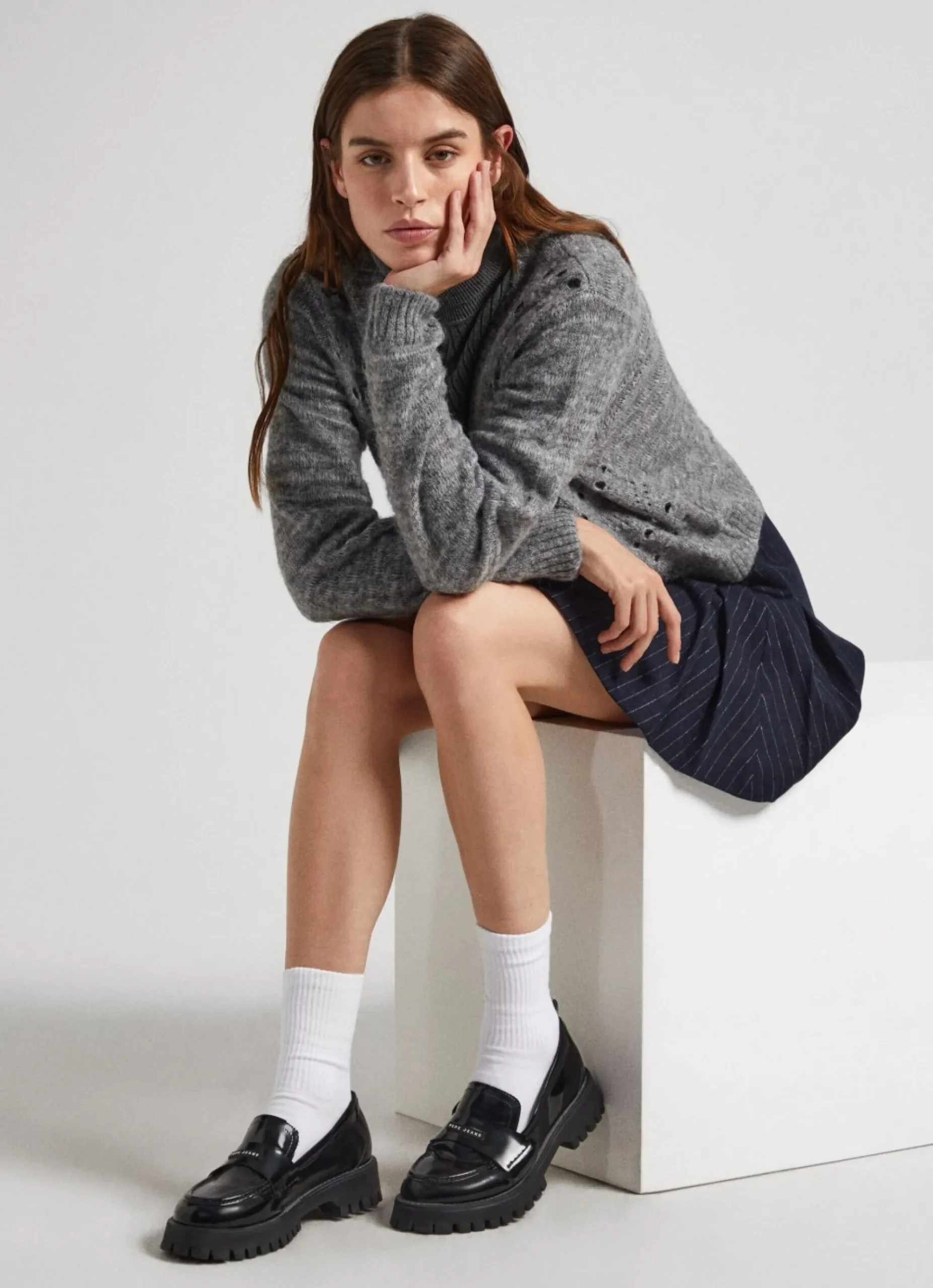 Mulher Pepe Jeans Botas E Sapatos>Mocassins Chunky Sola Entalhada