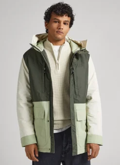 Homem Pepe Jeans Casaco E Jaquetas>Parka Color Block Com Capuz