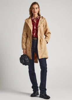 Mulher Pepe Jeans Casaco E Jaquetas>Parka De Algodao Com Capuz