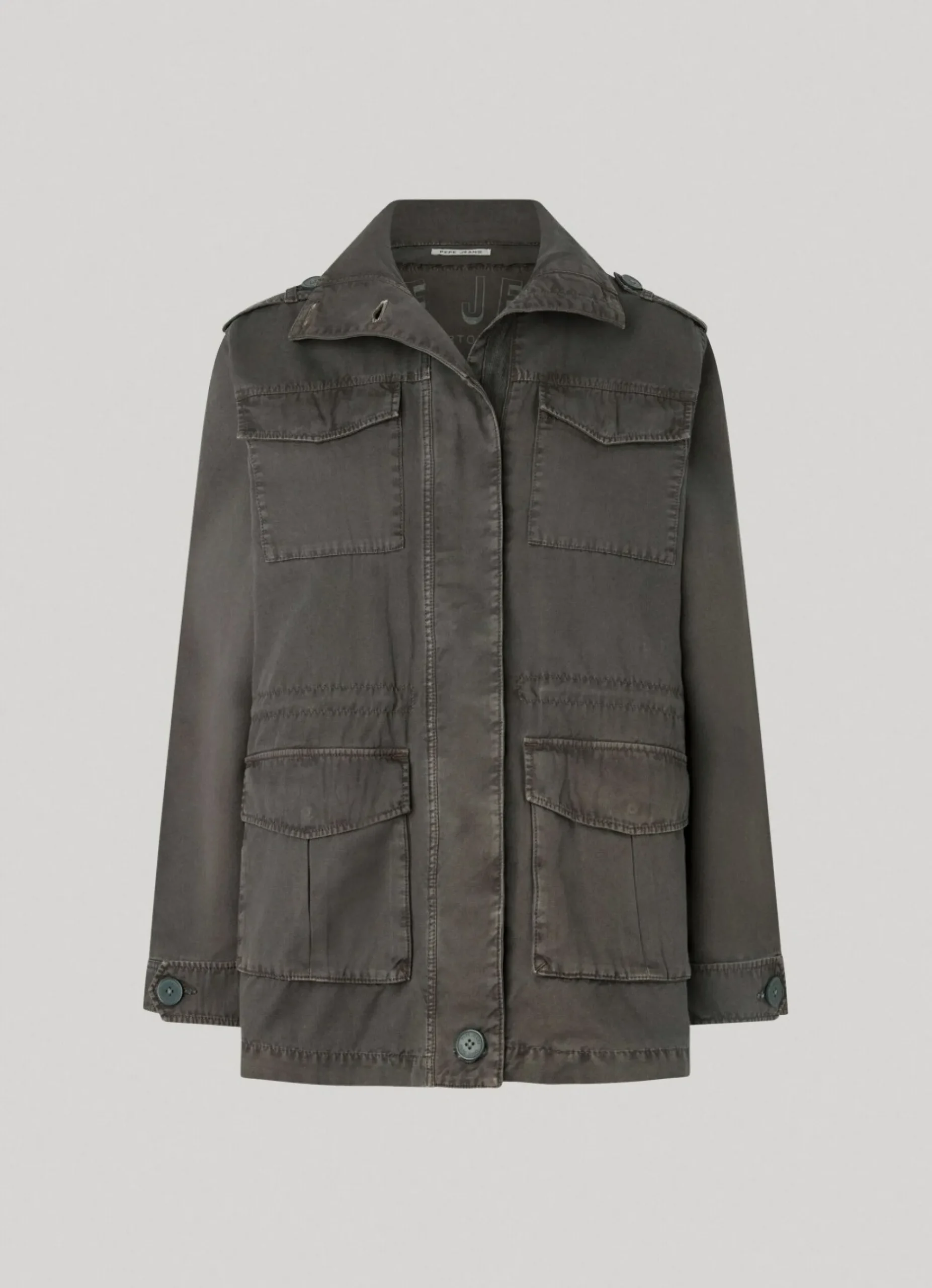 Mulher Pepe Jeans Casaco E Jaquetas>Parka De Algodao Gola Alta