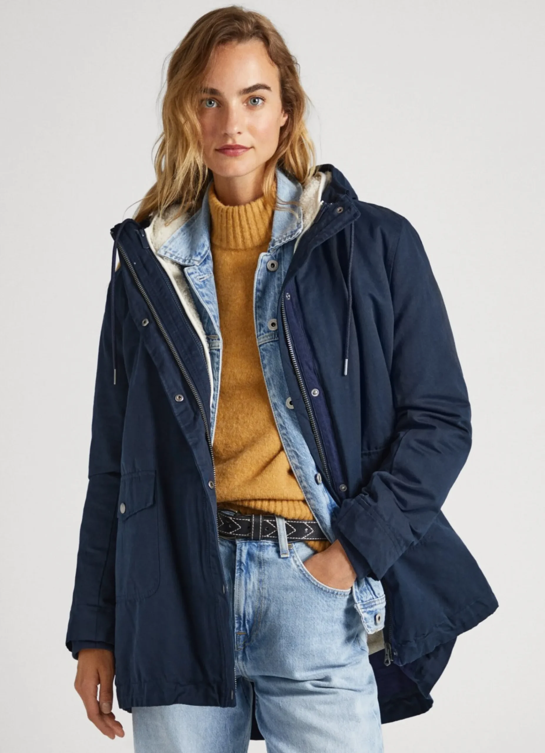 Mulher Pepe Jeans Casaco E Jaquetas>Parka Tecido Tecnico