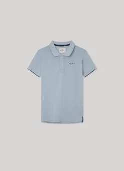 Rapaz Pepe Jeans Polos E Camisas>Polo Piquet De Algodao Logo Bordado