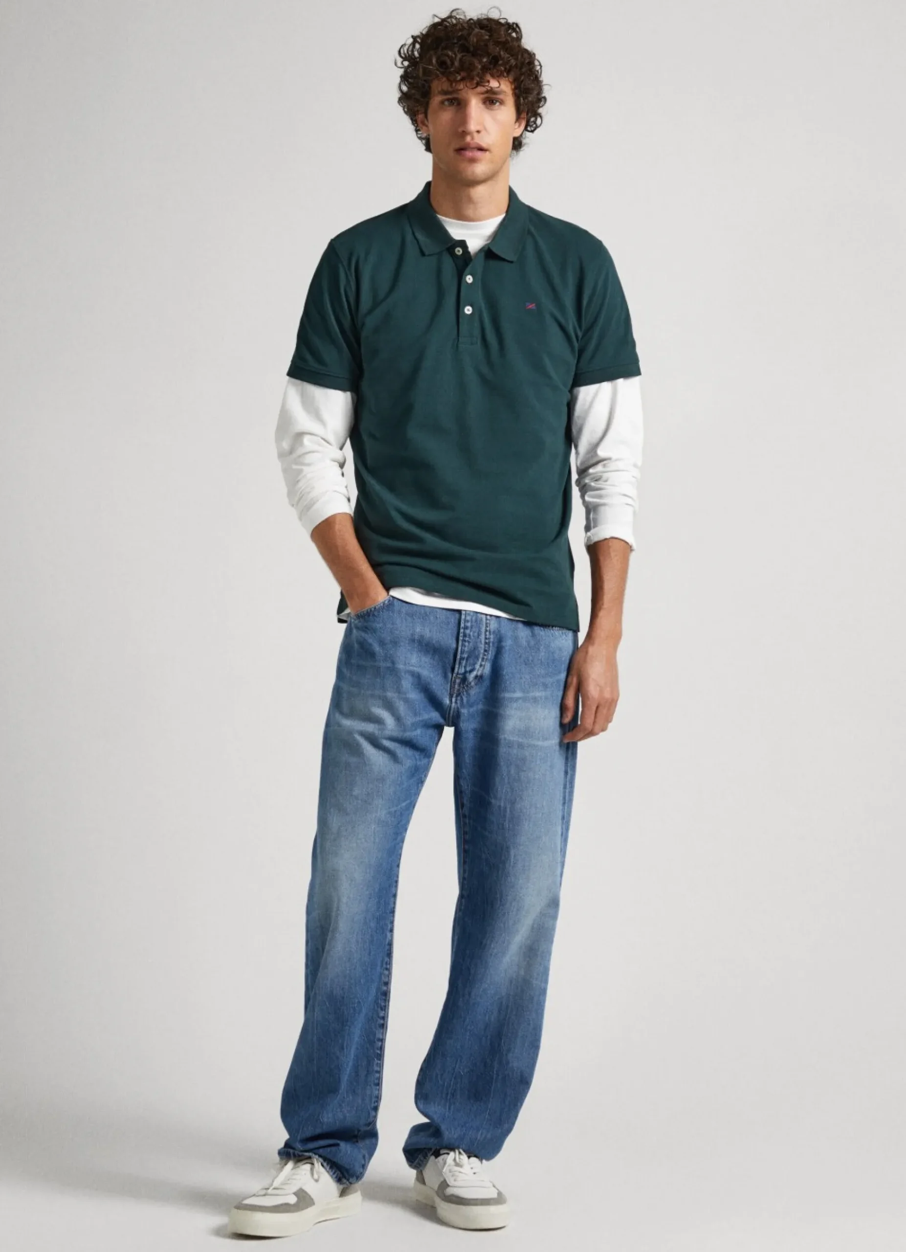 Homem Pepe Jeans Polos>Polo Piquet Logo Bandeira Bordado
