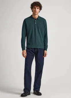Homem Pepe Jeans Polos>Polo Piquet Logo Bandeira Bordada