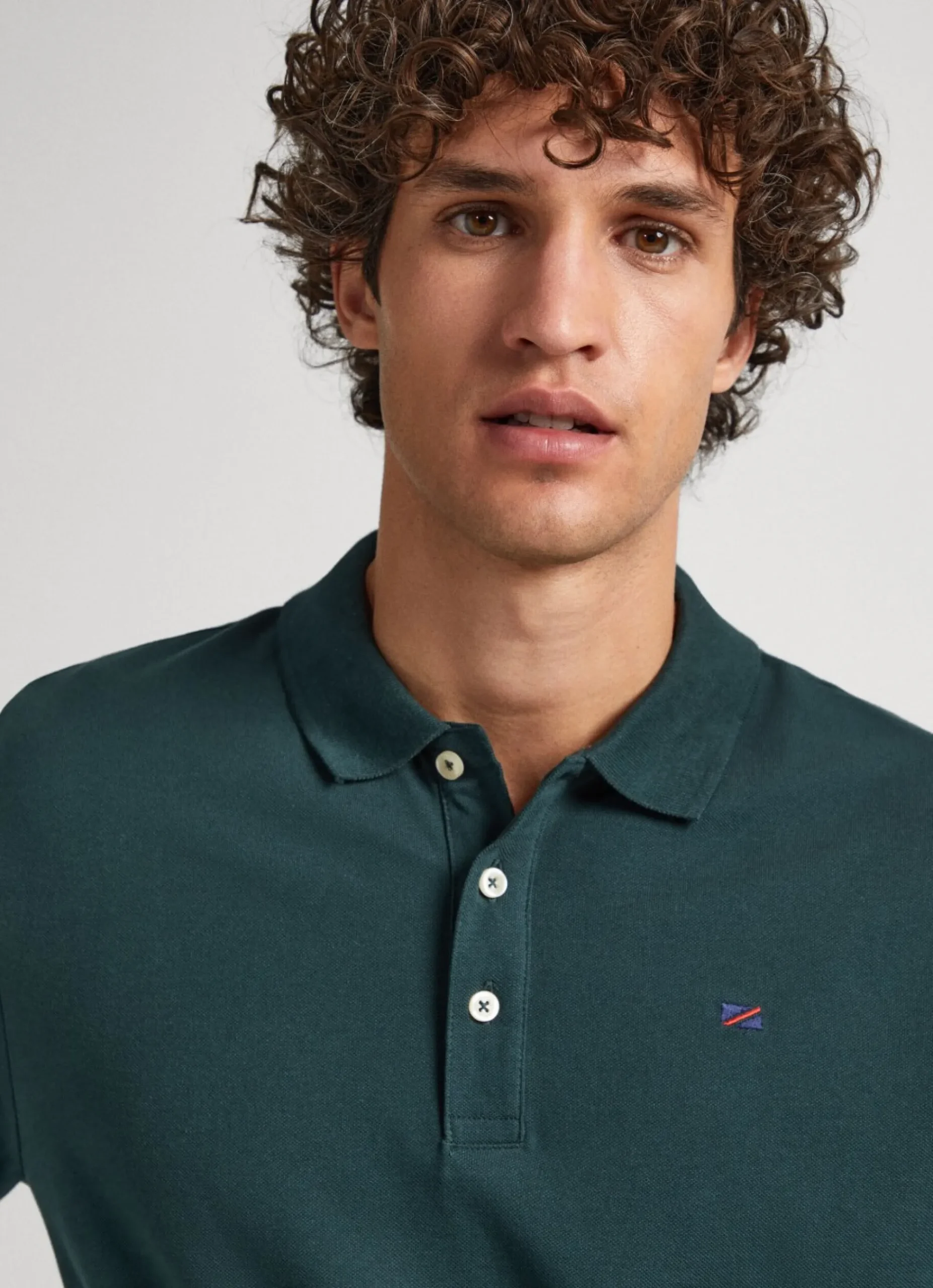 Homem Pepe Jeans Polos>Polo Piquet Logo Bandeira Bordada