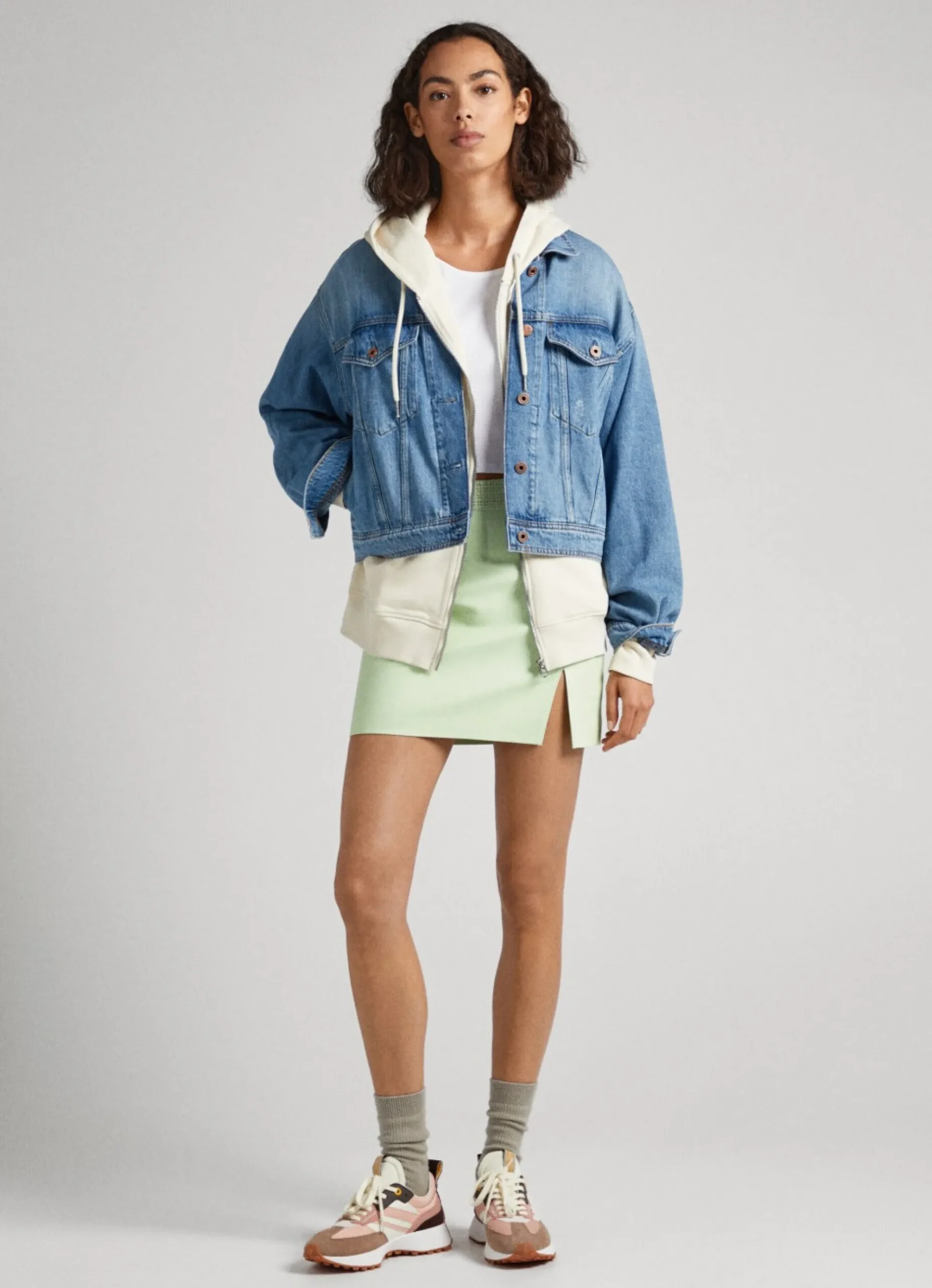 Mulher Pepe Jeans Saias E Calções>Saia Efeito De Couro