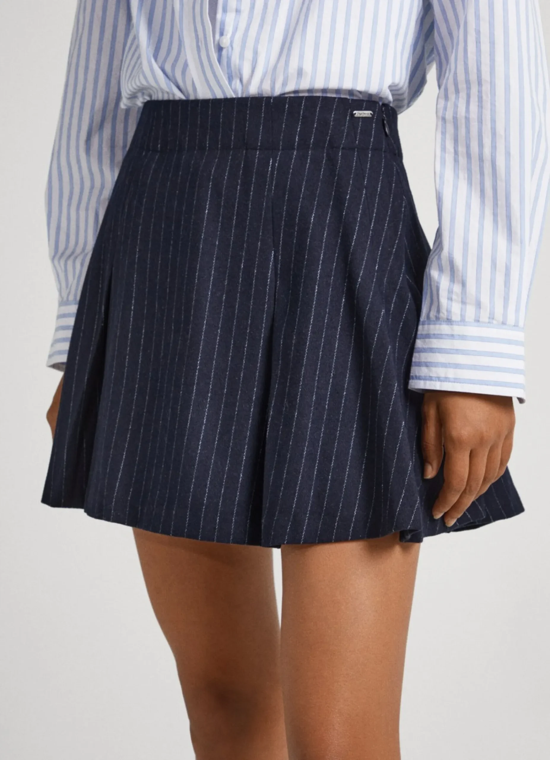 Mulher Pepe Jeans Saias E Calções>Saia Plissada As Riscas