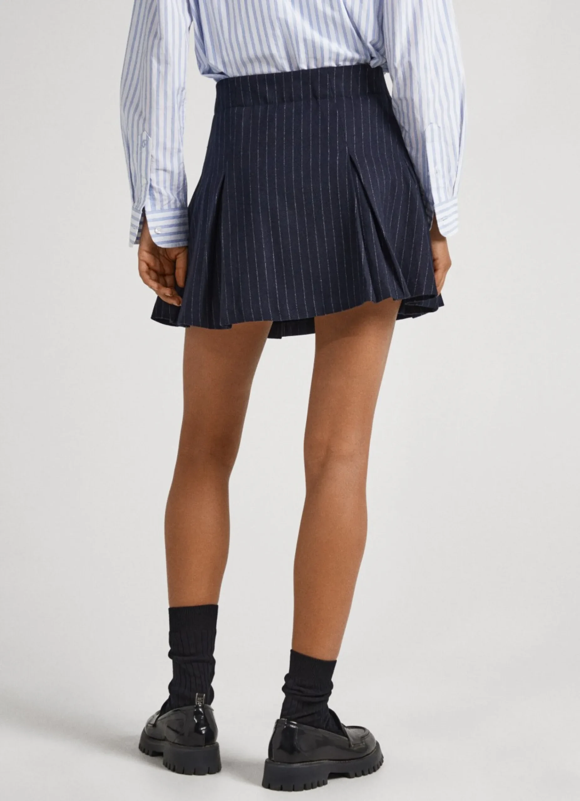Mulher Pepe Jeans Saias E Calções>Saia Plissada As Riscas