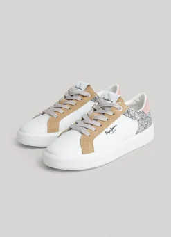 Mulher Pepe Jeans Sapatilhas>Sapatilhas Couro Dobbie Mix