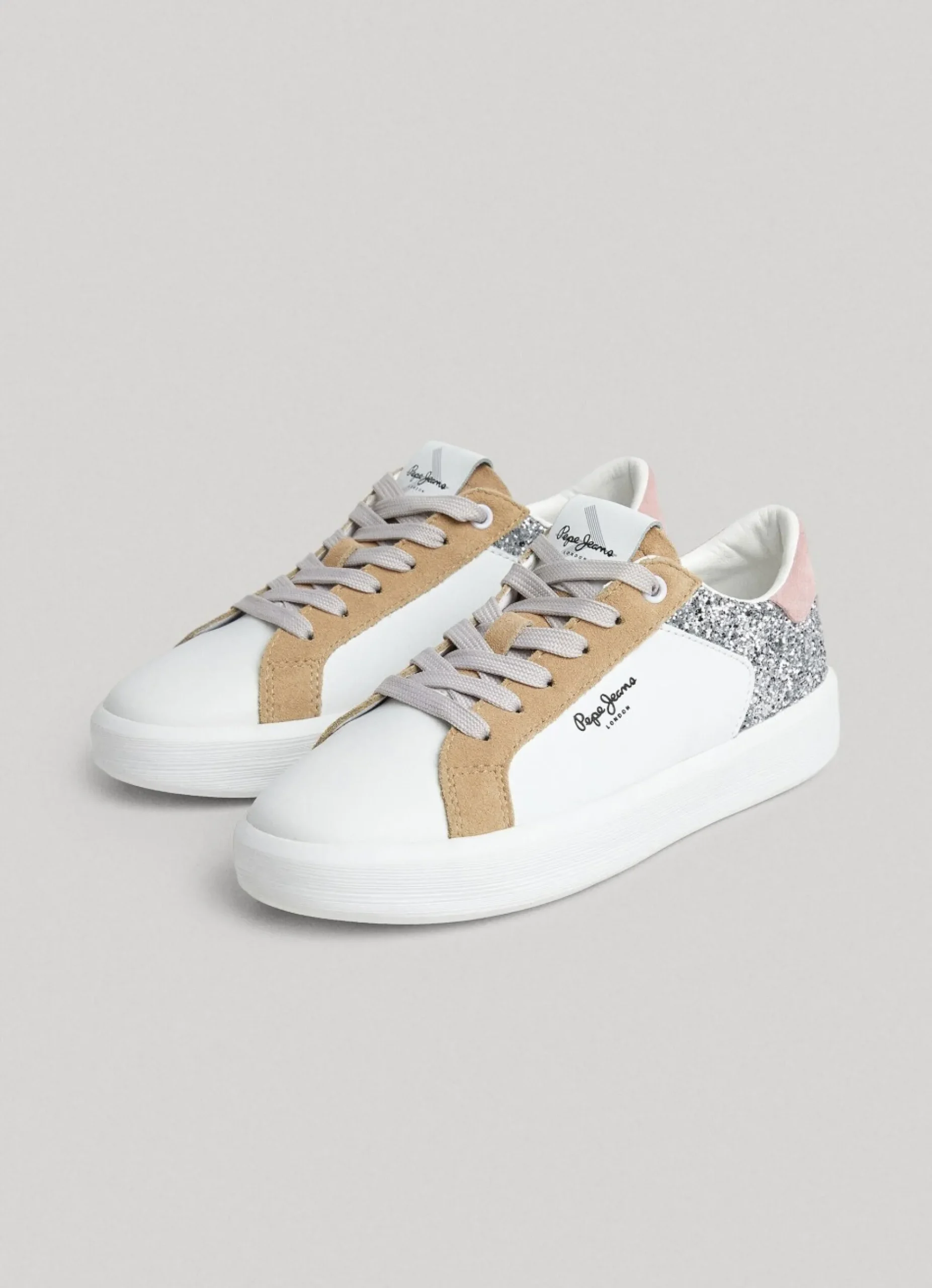 Mulher Pepe Jeans Sapatilhas>Sapatilhas Couro Dobbie Mix