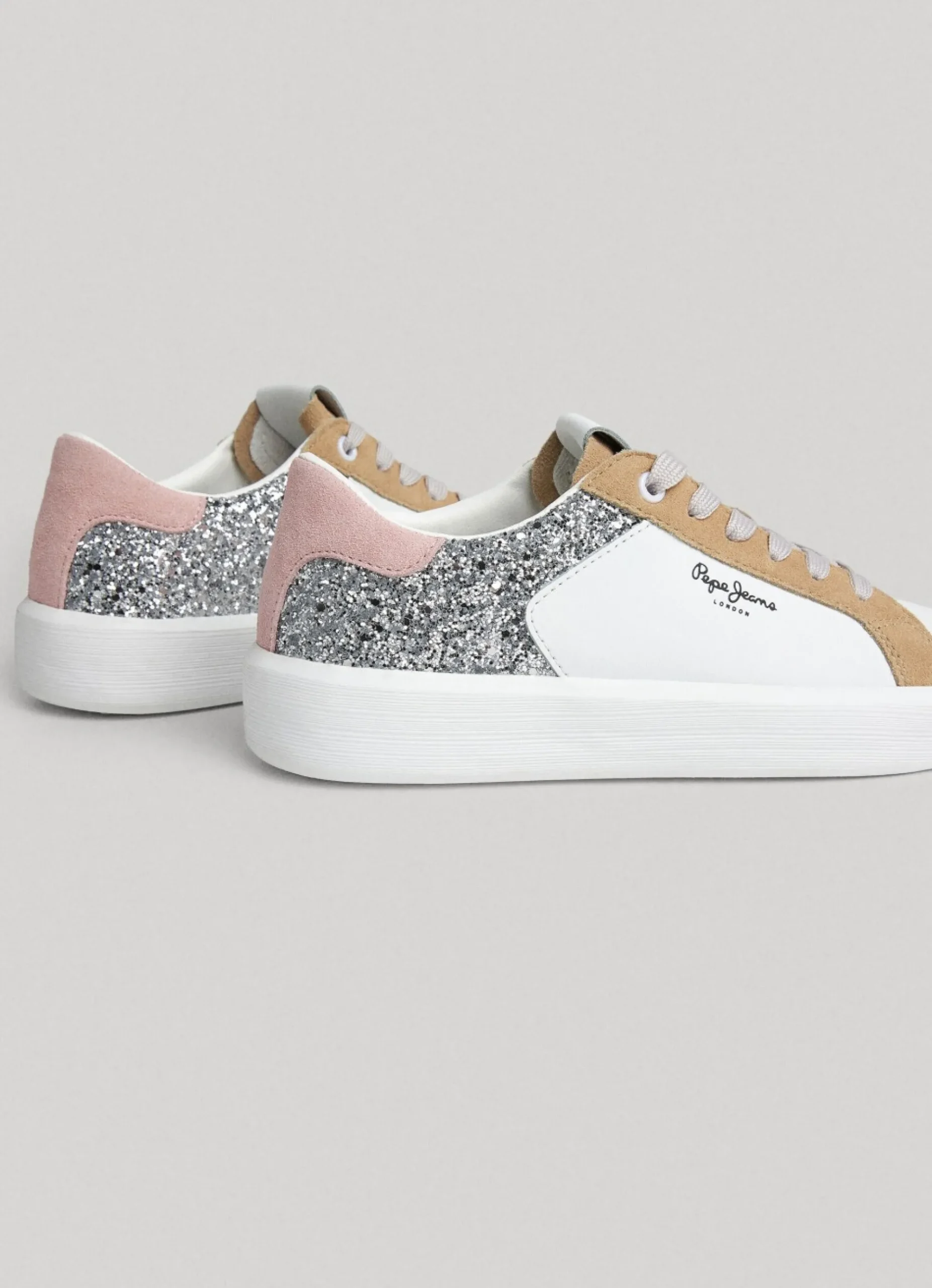 Mulher Pepe Jeans Sapatilhas>Sapatilhas Couro Dobbie Mix